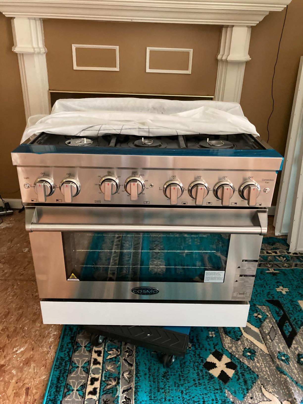 36 in. Vista Coll 5.4 cu ft 6 Burner Gas Range, Convection, Stainless Steel customer photo 2