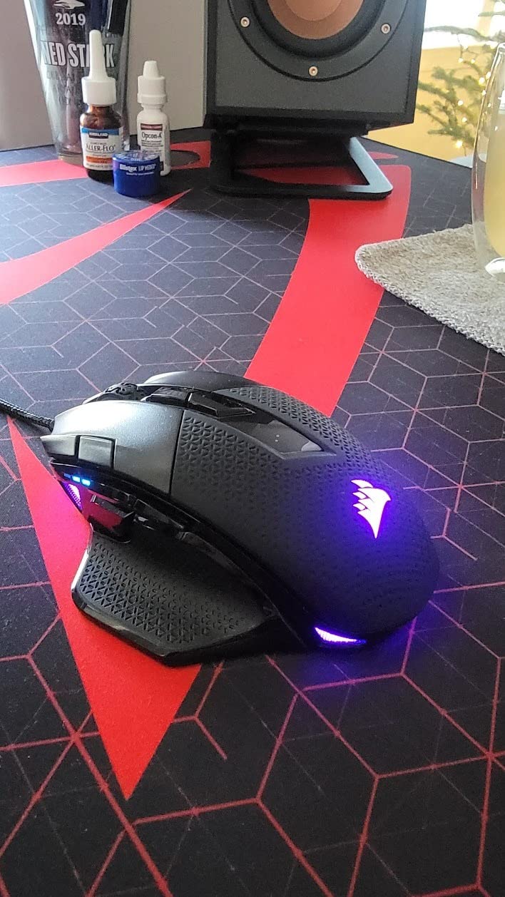 Corsair NIGHTSWORD RGB Adjustable Weight FPS MOBA PC Gaming Mouse – Black customer photo 1