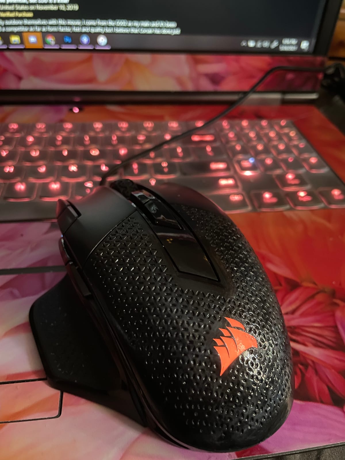 Corsair NIGHTSWORD RGB Adjustable Weight FPS MOBA PC Gaming Mouse – Black customer photo 2