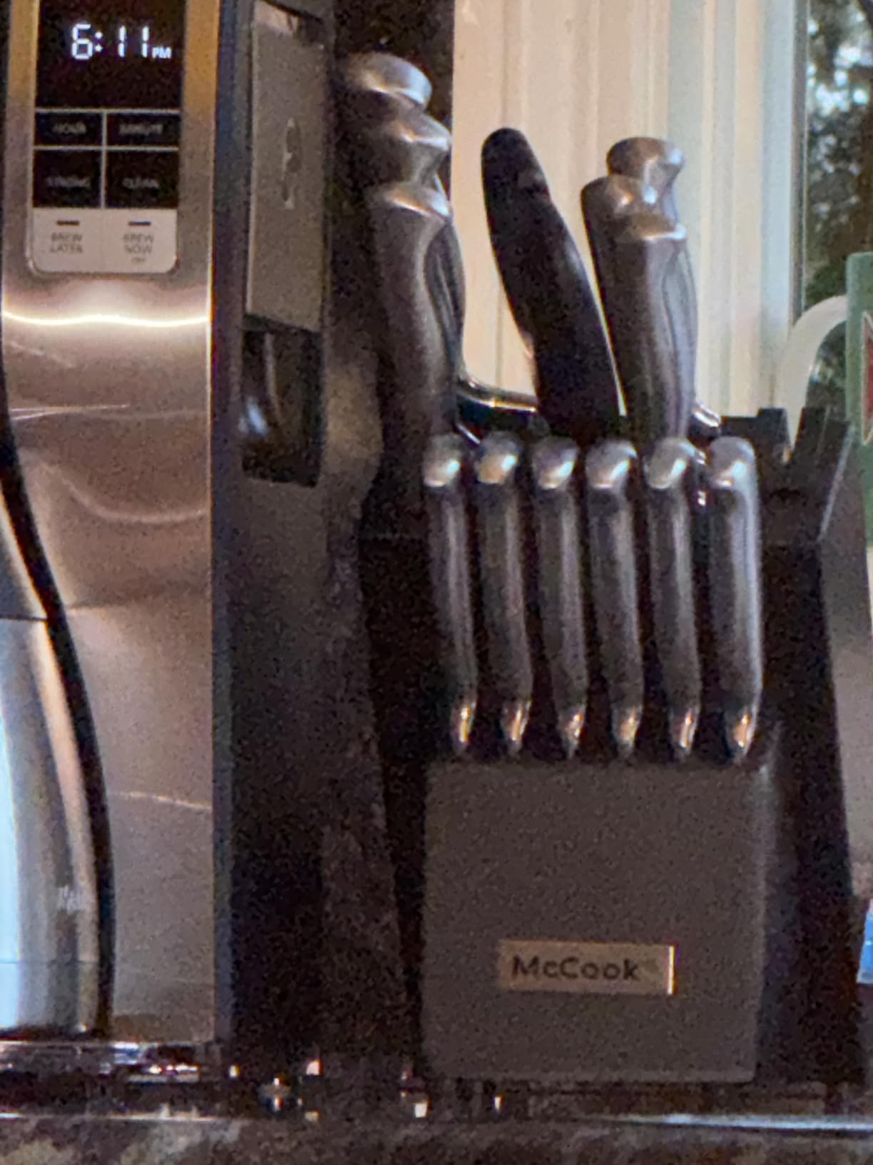 McCook Kitchen Knife Set 15PC Knife Block Set w Built-in Sharpener customer photo 2