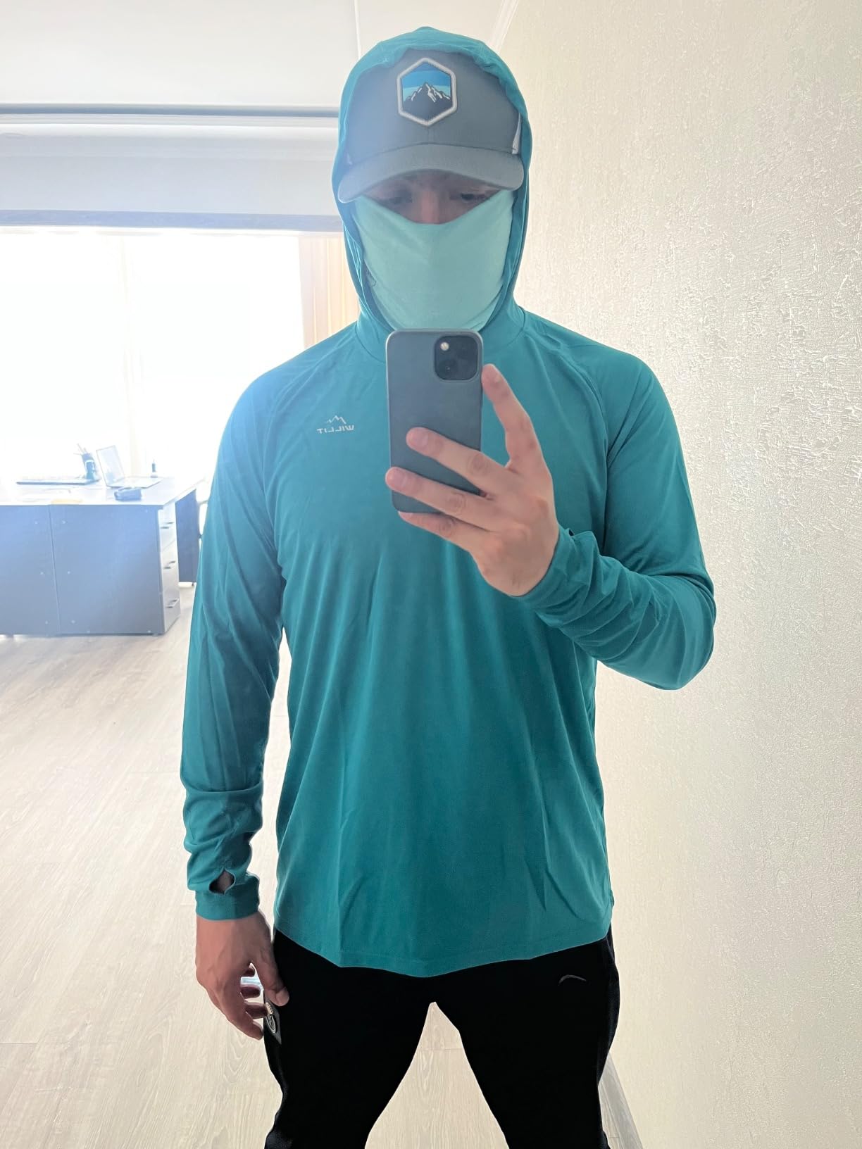 Willit Men's UPF 50+ Sun Protection Hoodie Lightweight Long Sleeve Fishing Shirt Loose Fit Swim Rash Guard customer photo 1