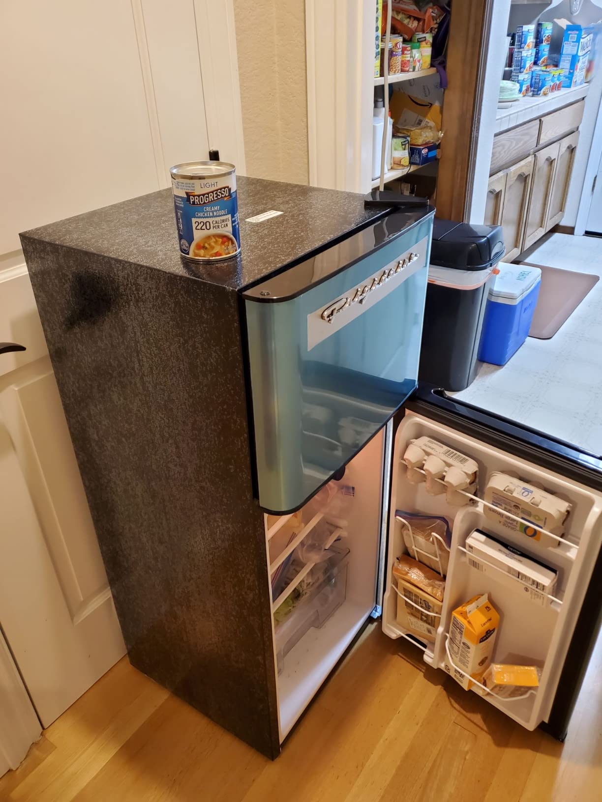 FRIGIDAIRE 2 Door Refrigerator/Freezer, 4.6 cu ft, Black Stainless Steel, Gunmetal customer photo 1