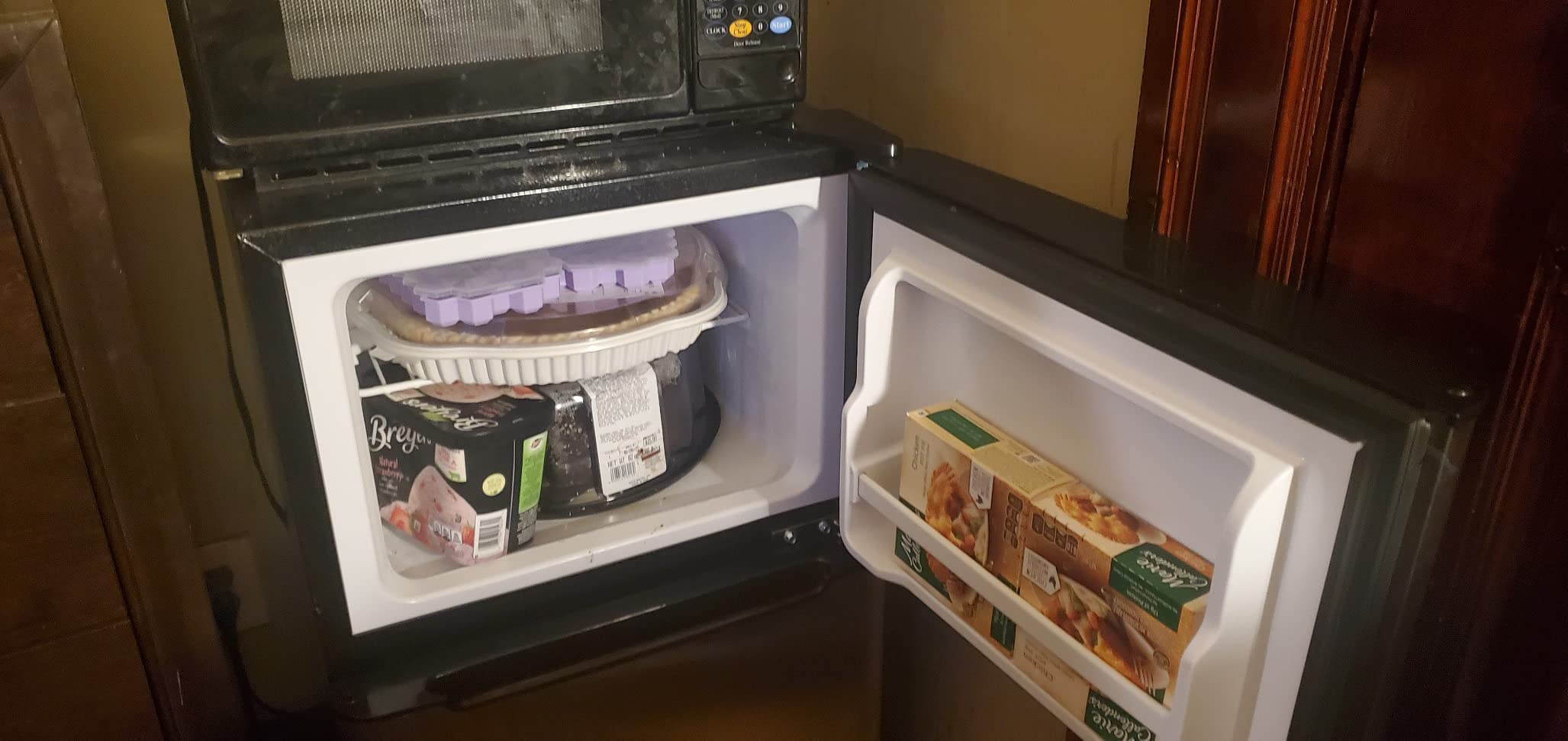 FRIGIDAIRE 2 Door Refrigerator/Freezer, 4.6 cu ft, Black Stainless Steel, Gunmetal customer photo 2