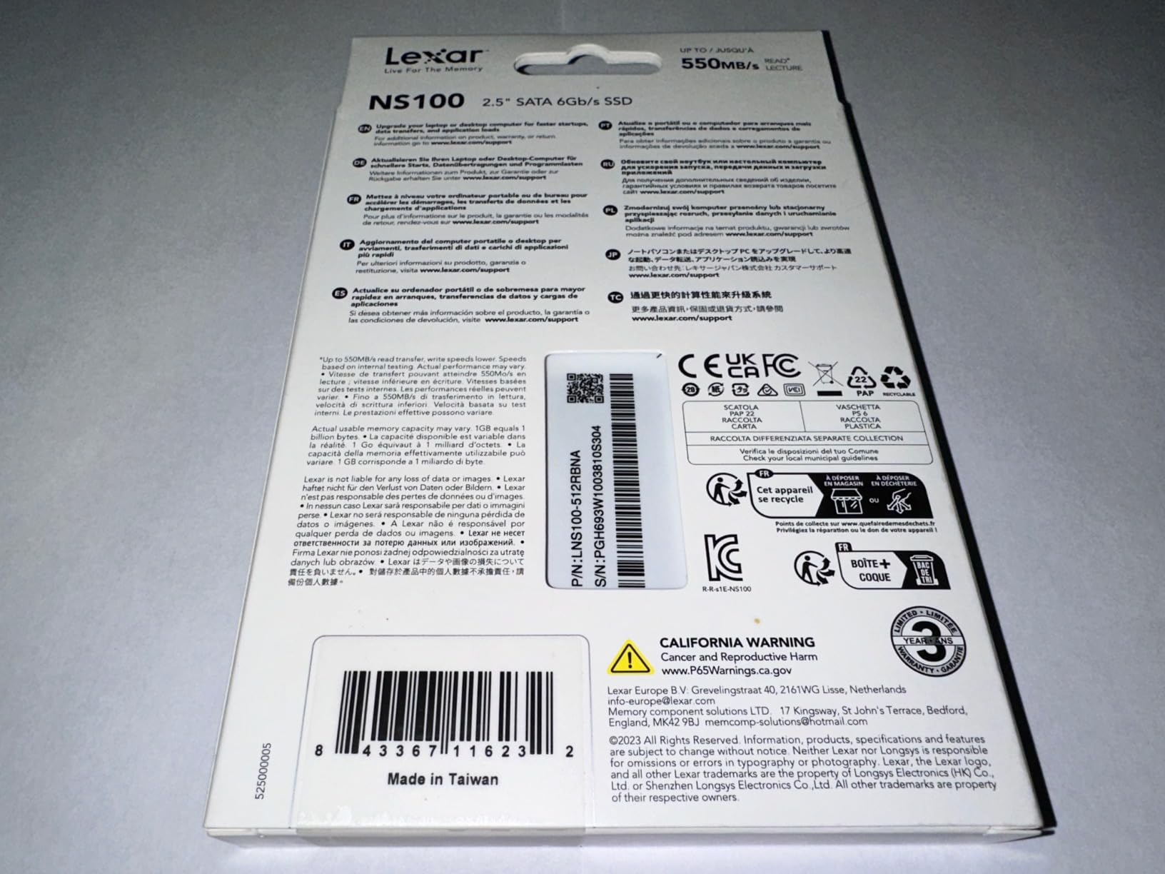 Lexar 512GB NS100 Internal SSD 2.5