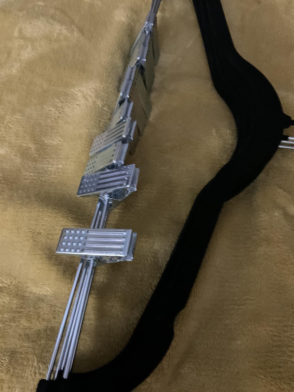 Amazon Basics Velvet Non-Slip Skirt Clothes Hangers with Clips, 360 Degree Rotatable Hook, Sturdy Construction, Organize Pants and Skirts, Black/Silver, 50-Pack customer photo 1