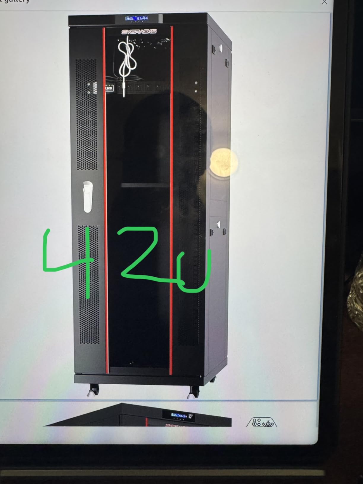 Sysracks 42U Server Rack Cabinet – 32