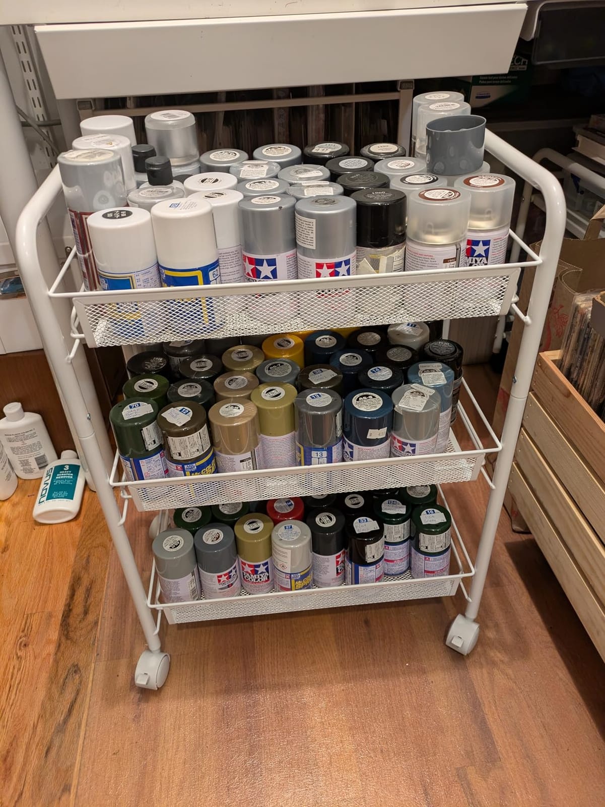 3-Tier Mesh Rolling Cart - 24.8