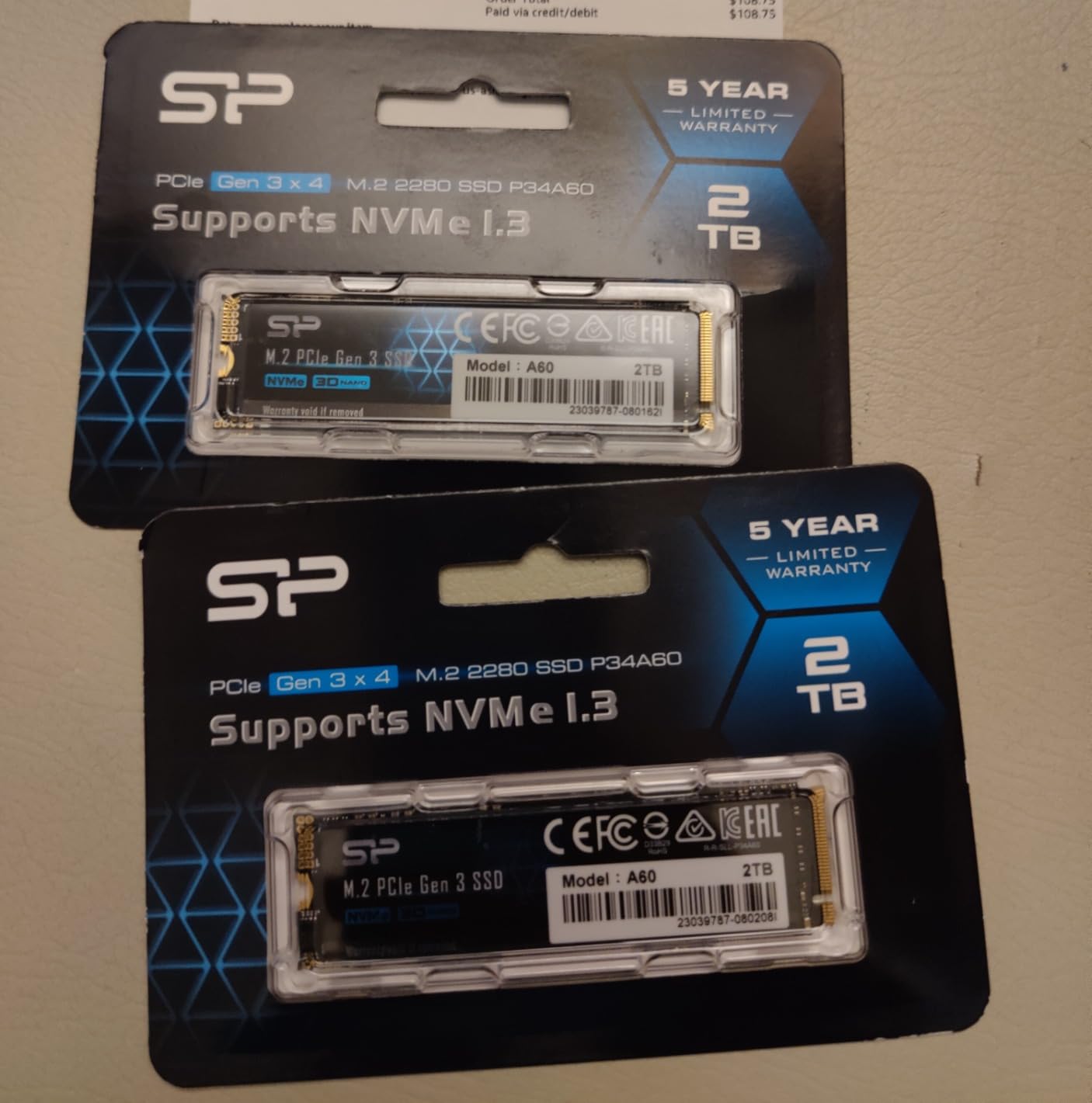 Silicon Power 2TB NVMe M.2 PCIe Gen3x4 2280 SSD Solid State Drive (SP002TBP34A60M28) customer photo 2