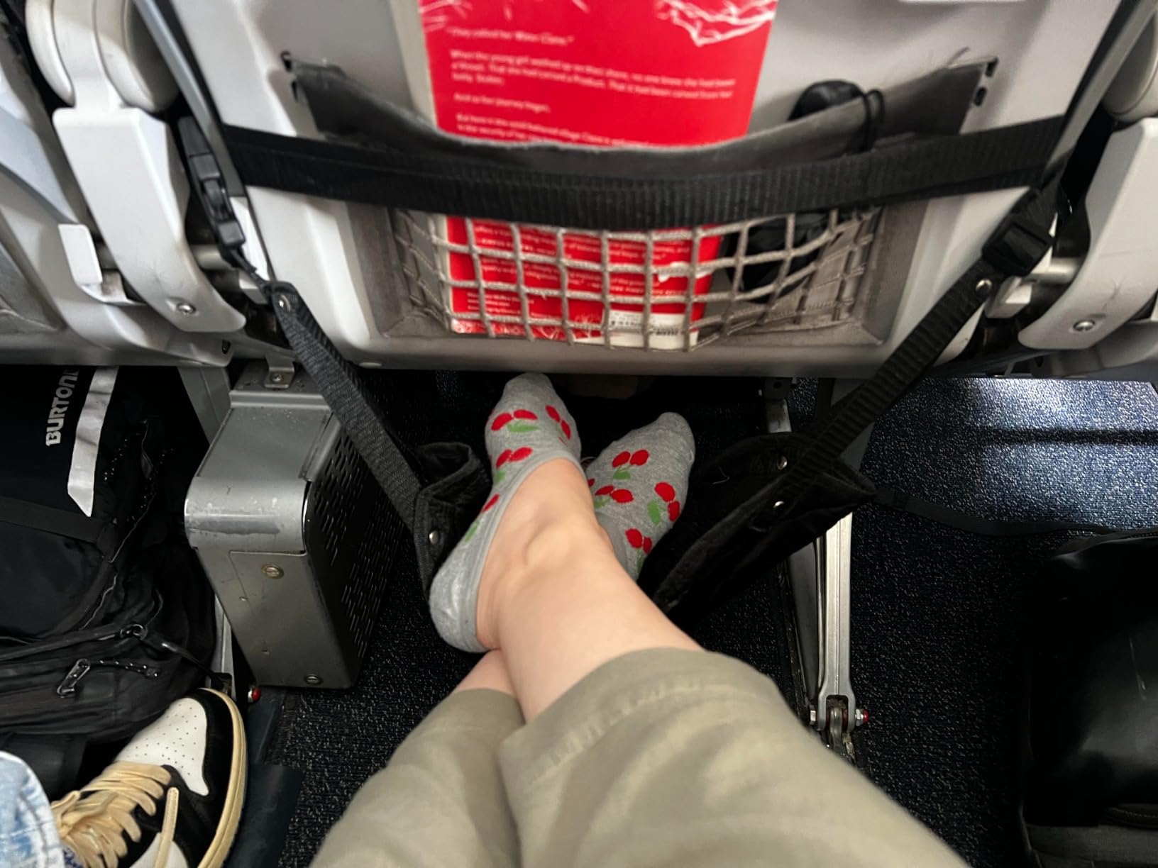 Upgraded Airplane Foot Rest (Premium Memory Foam) - Thickened Super-Size Airplane Foot Hammock to Relax Your Feet - Perfect Airplane Travel Essentials for Long Flight Plane (Extra Large) customer photo 1