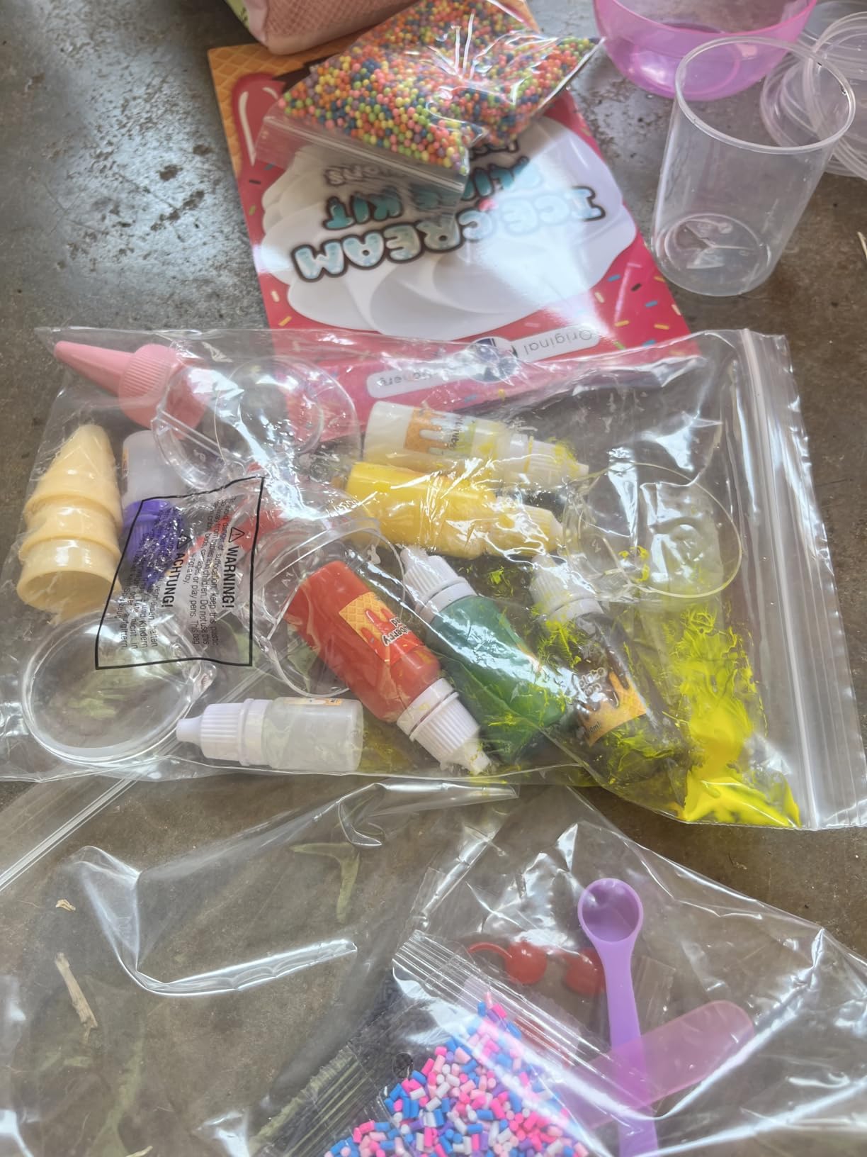 Original Stationery Ice Cream Slime Kit for Girls Toys, DIY Cherry-Scented Slime Making Set with 31 Pieces, Fun Arts and Crafts for Kids Ages 8-12, Birthday Gift customer photo 1