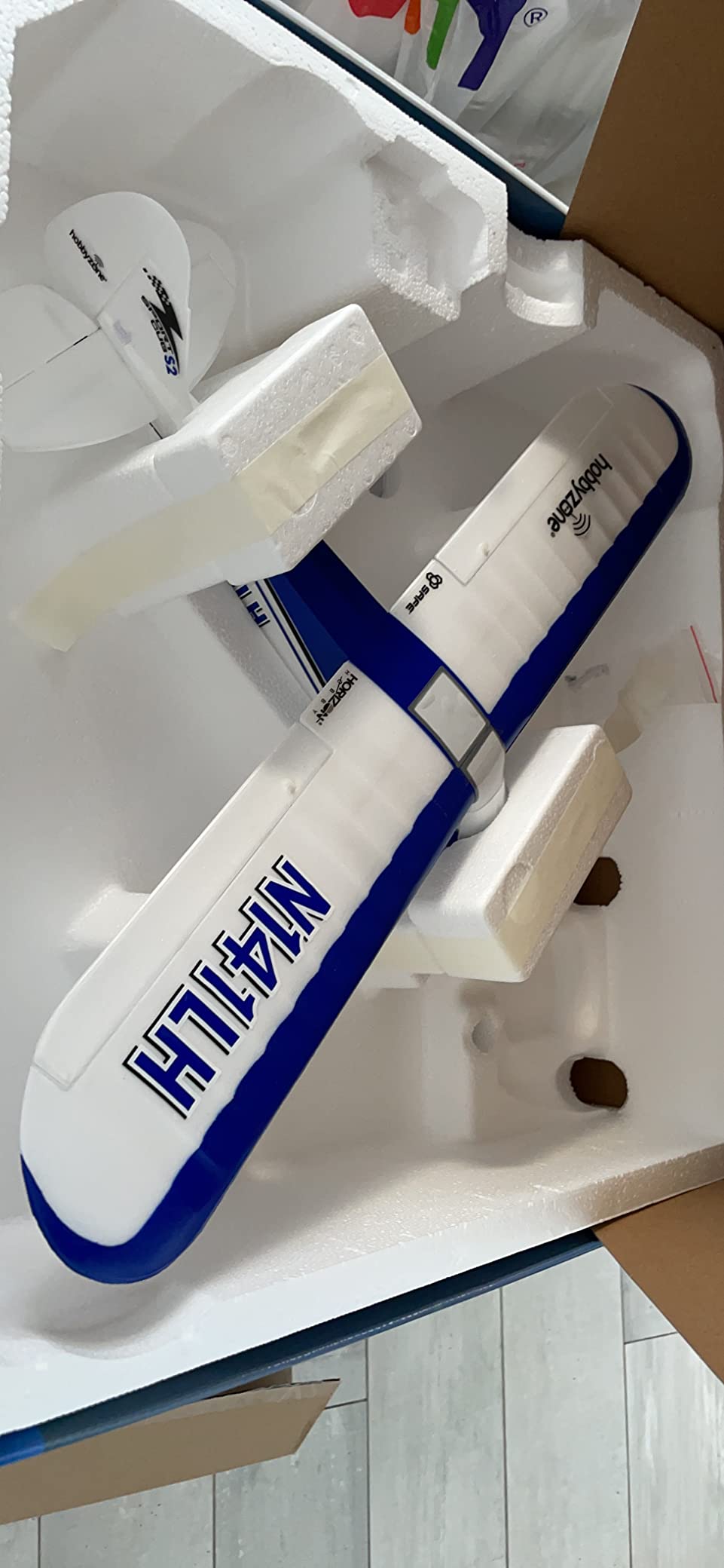 HobbyZone Sport Cub S 2 RC Airplane BNF Basic with Safe (Transmitter, Battery and Charger Not Included), HBZ44500, Blue & White customer photo 1