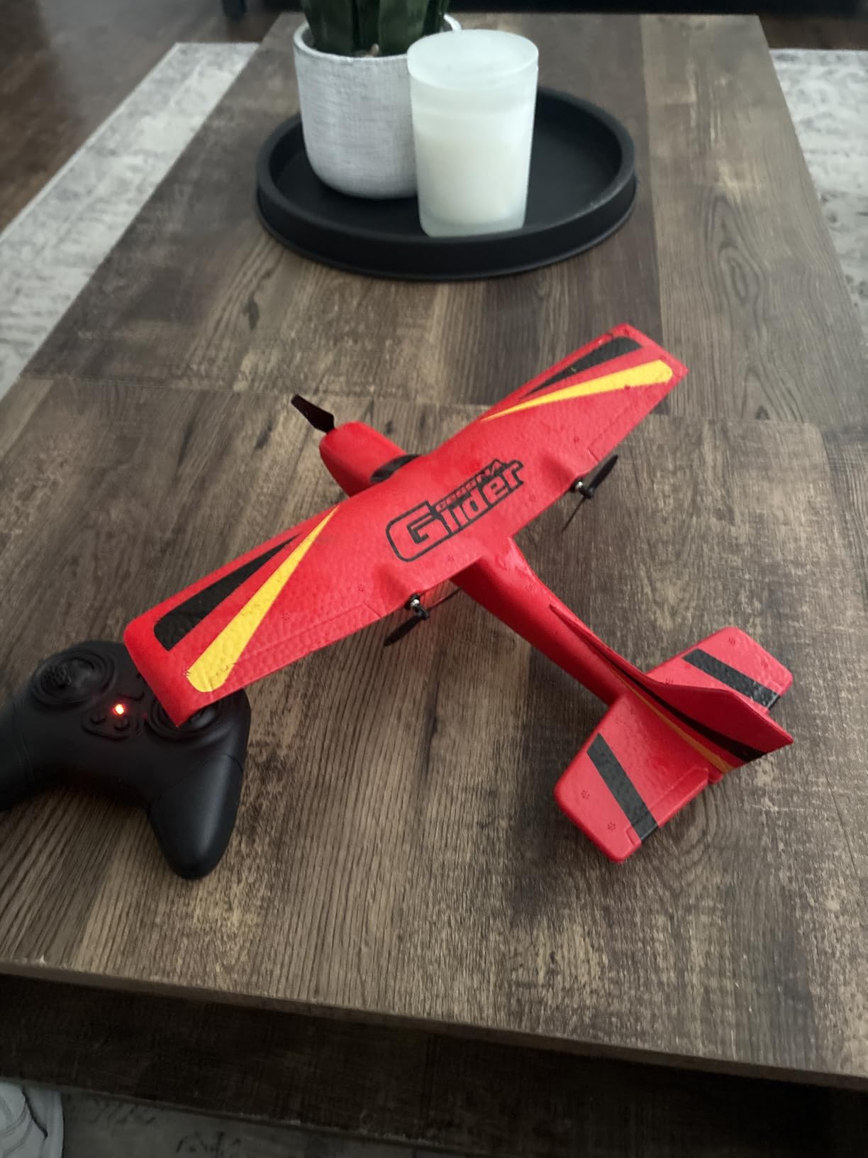 HAWK'S WORK 2 CH RC Airplane, RC Plane Ready to Fly, 2.4GHz Remote Control Airplane, Easy to Fly RC Glider for Kids & Beginners (Red) customer photo 1