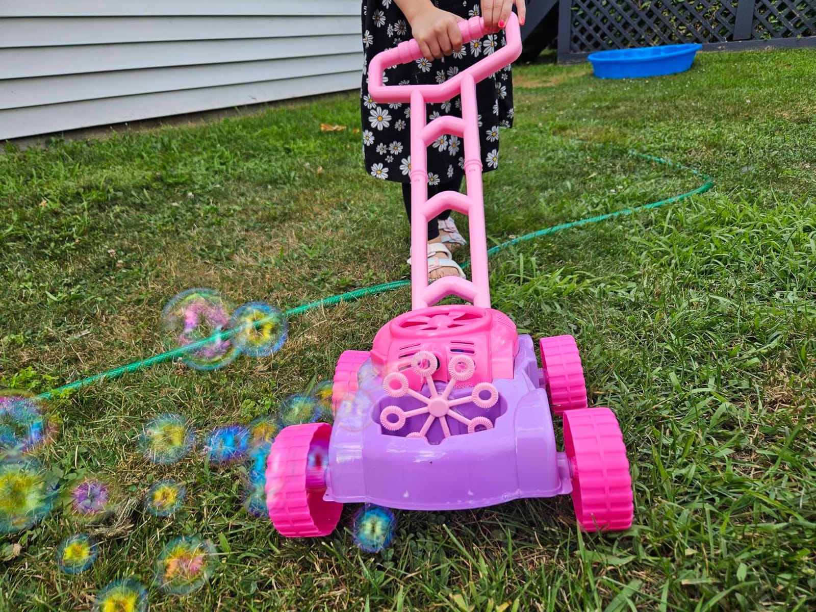 ArtCreativity Bubble Lawn Mower for Toddlers 1-3, Bubble Machine for 1-Year-Old Girl Gifts, Toddler Outdoor Toys for 2-Year-Old Girl Birthday Gift, Push Summer Gardening Toys for Toddlers Age 1 2 3 + customer photo 2