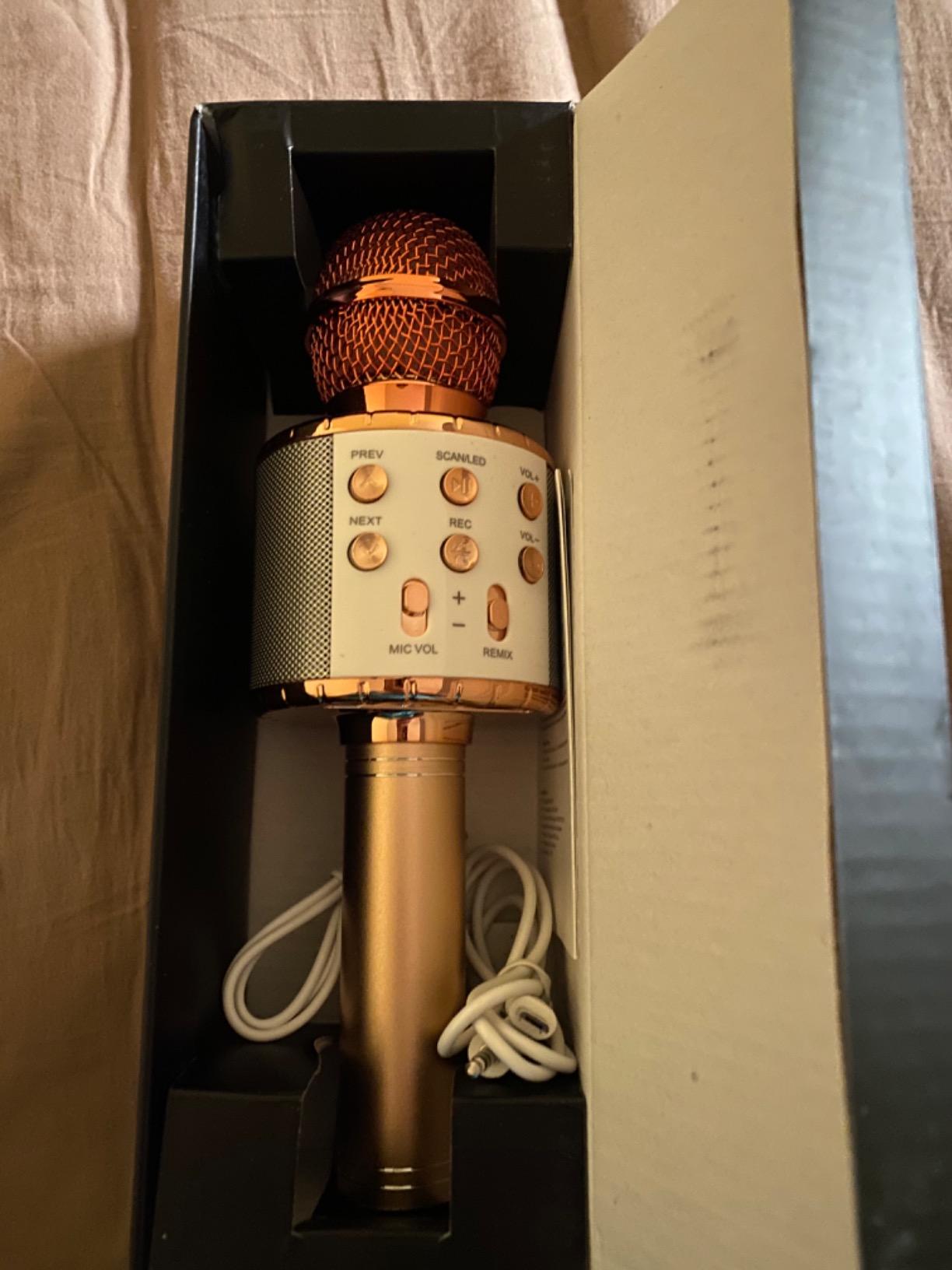 Bluetooth Karaoke Microphone Wireless: Karaoke Mic with Led Lights for Adults Kids Singing - Perfect Toys for Girls Birthday Gifts customer photo 1