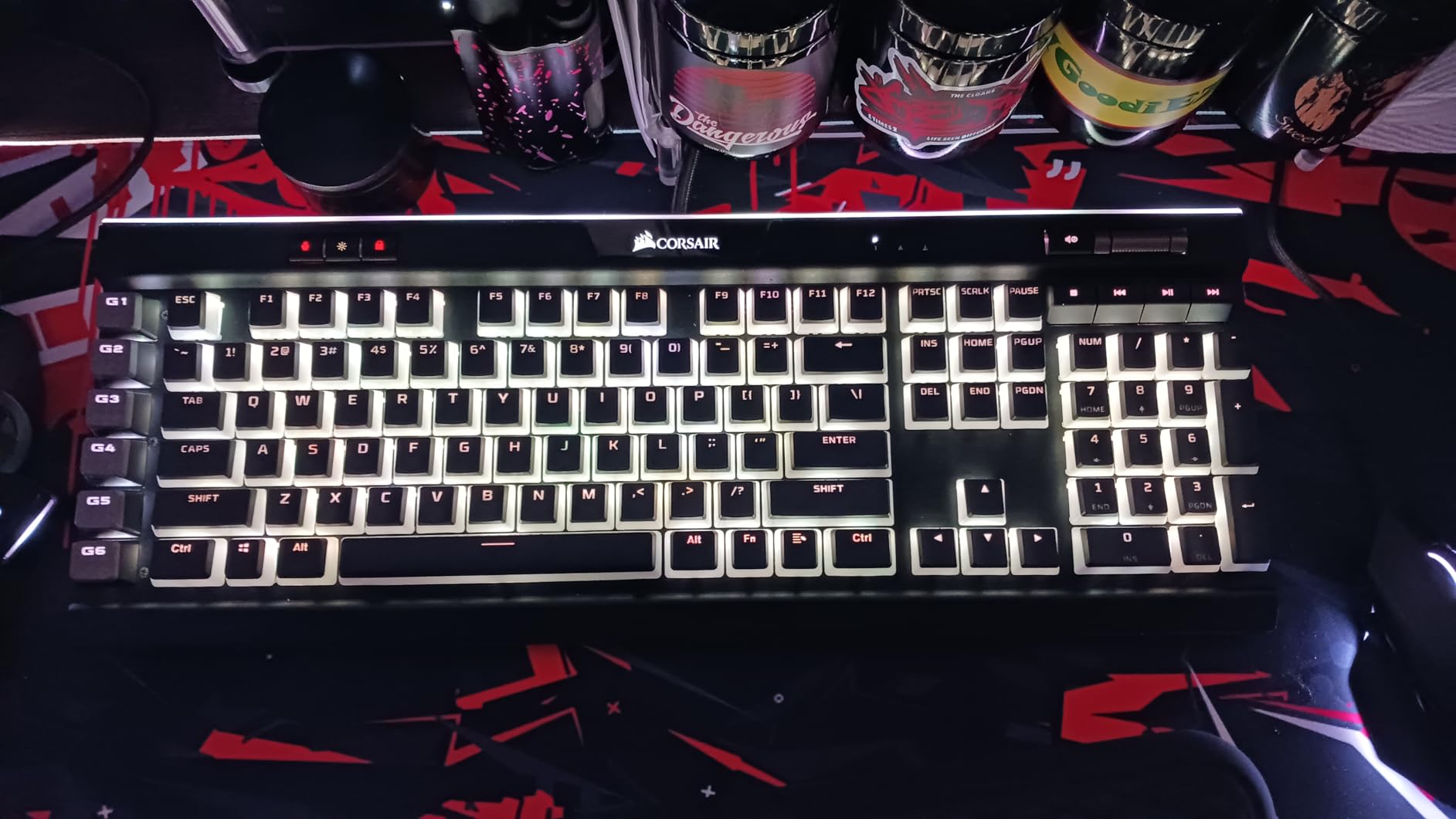 HyperX Pudding Keycaps - Double Shot PBT Keycap Set with Translucent Layer, for Mechanical Keyboards, Full 104 Key Set, OEM Profile, English (US) Layout - Black customer photo 1