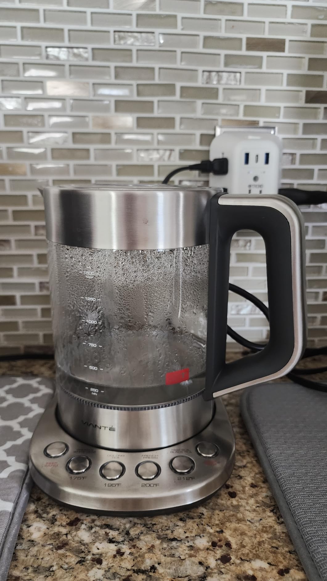 Viante Alba Electric Tea Kettle With Infuser, No Plastic, 1.5L customer photo 1