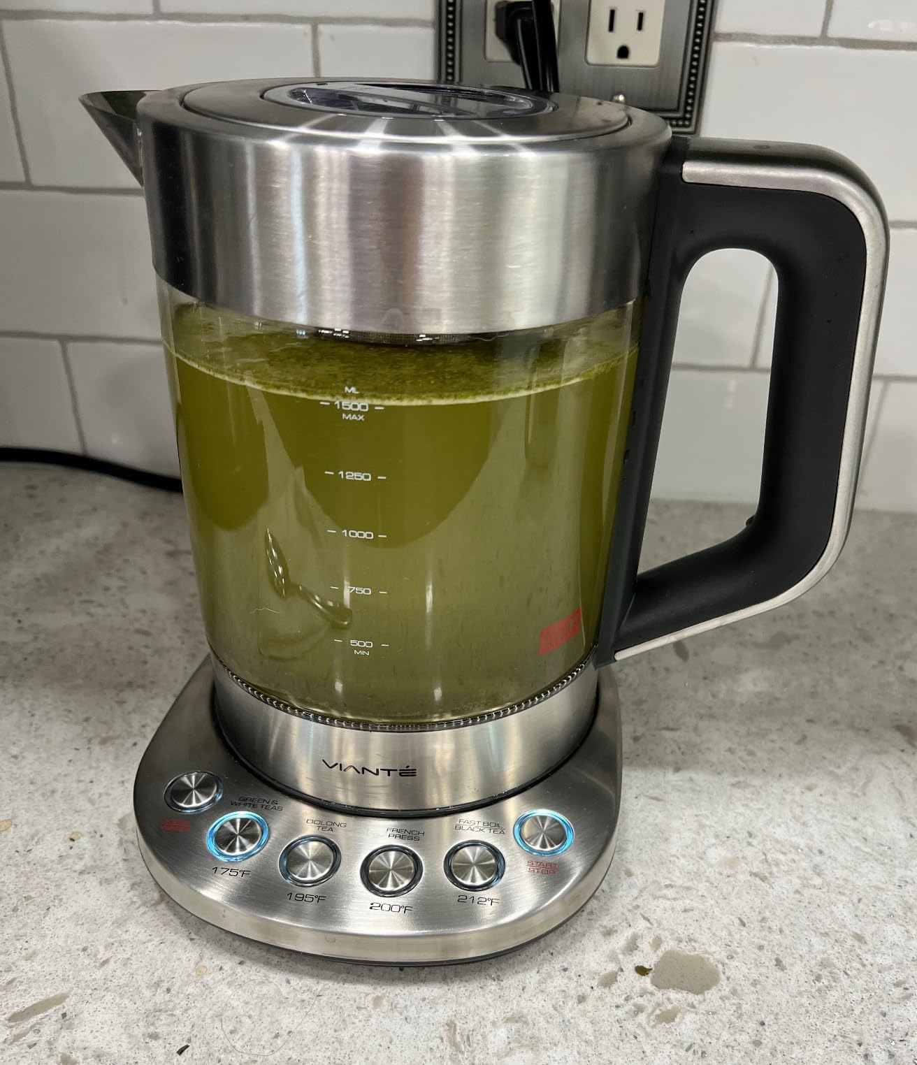 Viante Alba Electric Tea Kettle With Infuser, No Plastic, 1.5L customer photo 2