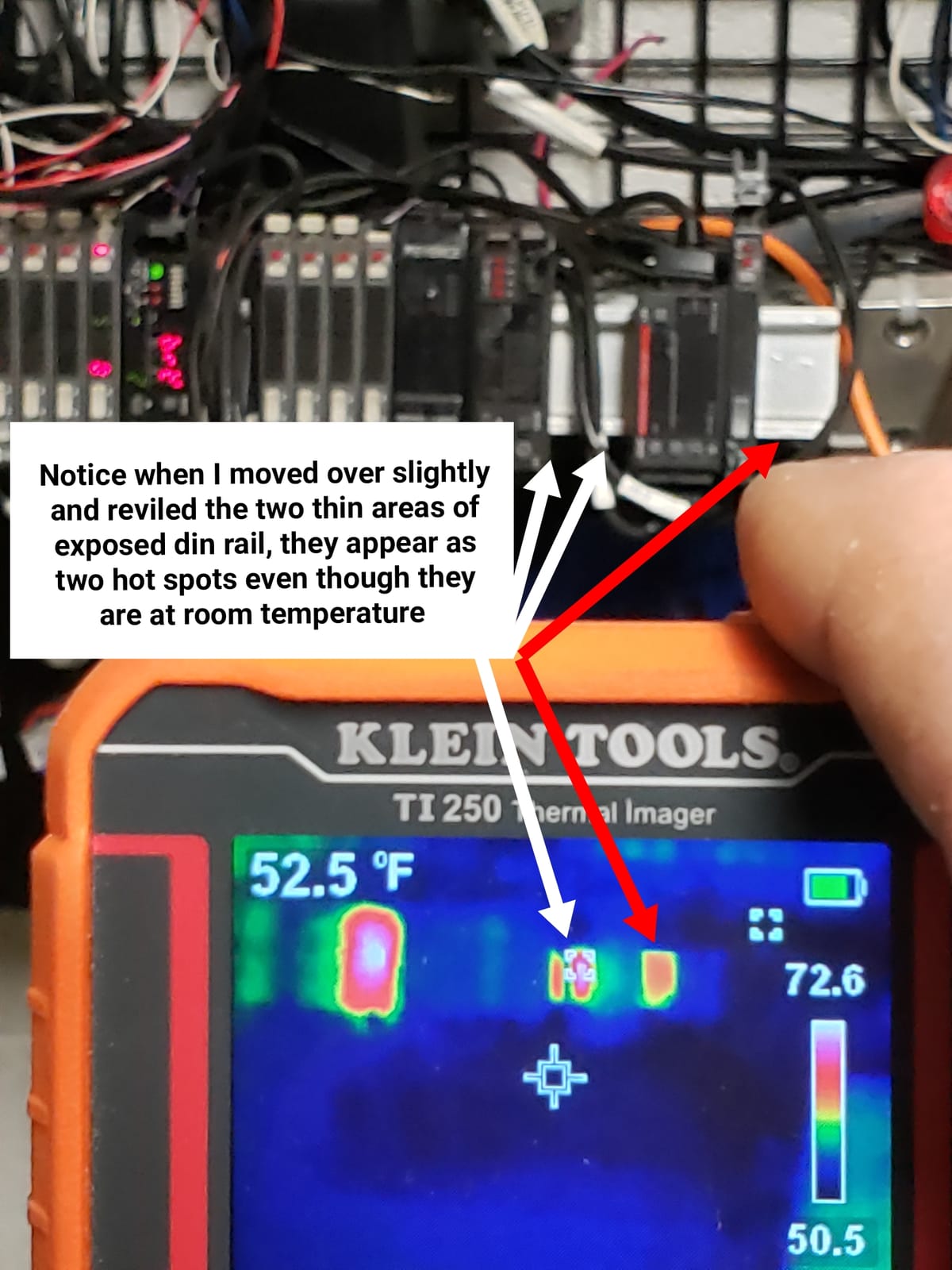 Klein Tools TI250 Rechargeable Thermal Imaging Camera, Camera Displays Over 19,200 Pixels with 3 Color Palettes, High/Low Temperature Points customer photo 2