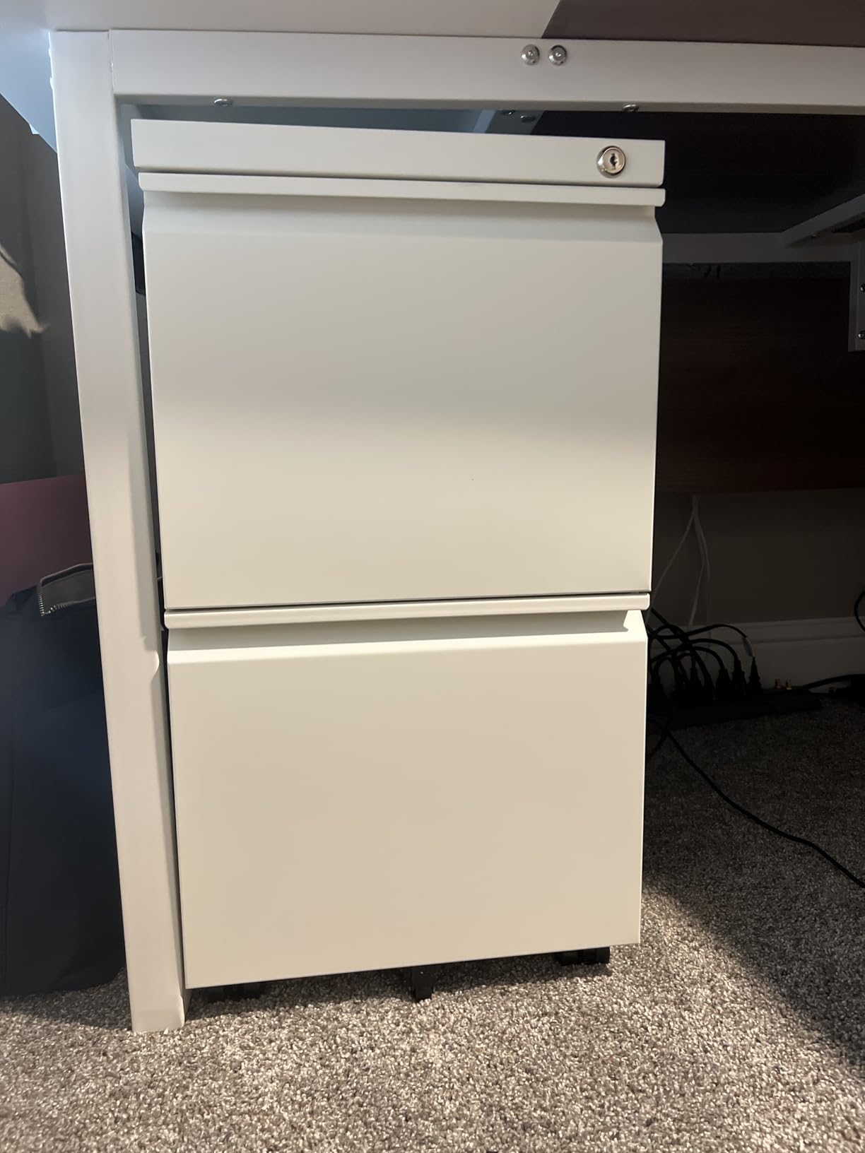 DEVAISE 2 Drawer File Cabinet with Lock, Fully Assembled Except Casters customer photo 2
