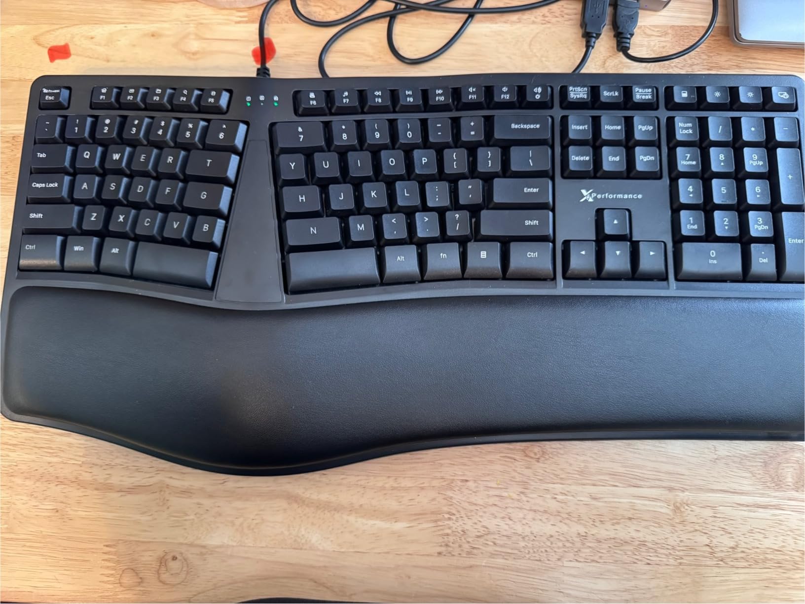 X9 Wired Ergonomic Keyboard with Cushioned Wrist Rest - Type Comfortably Longer - USB Wired Split Keyboard for Laptop, PC & Chrome Computer with 110 Ergo Keys & 5ft Cable customer photo 2