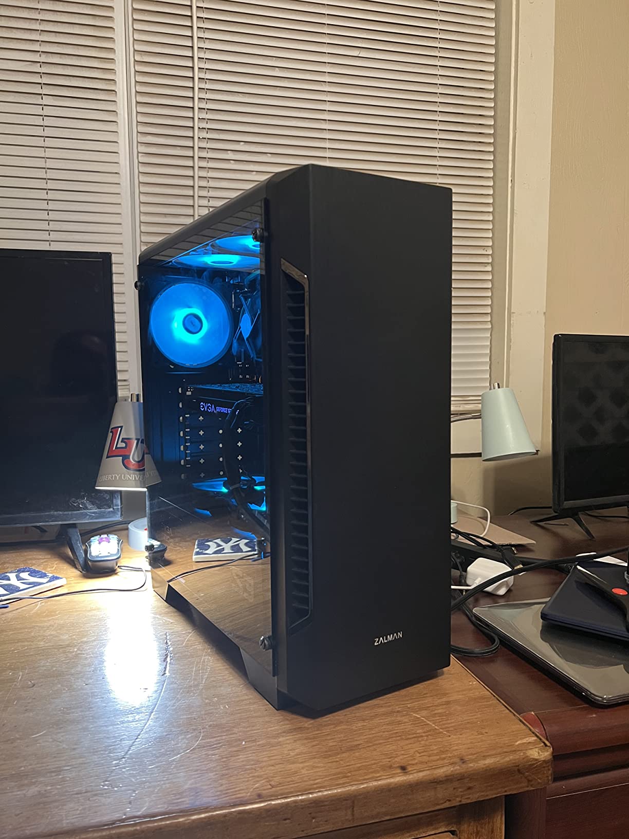 Zalman S3 TG ATX Mid-Tower Desktop PC Case, 3 x Pre-Installed 120mm Zalman Quiet Fans (Support up to 8 Fans), Support GPUs up to 330mm, Full Tempered Glass Side Panel, USB 3.0 customer photo 1
