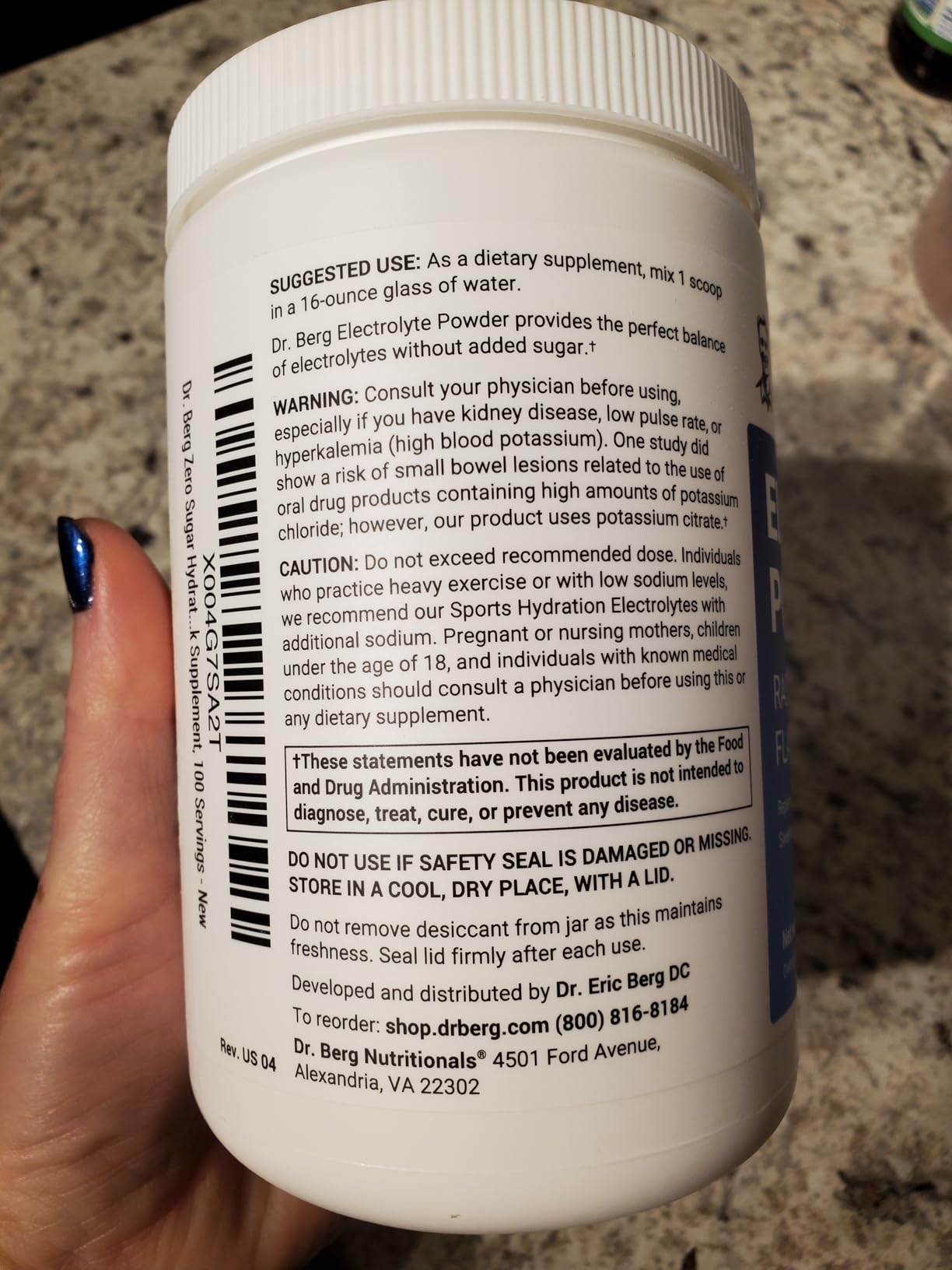 Dr. Berg Zero Sugar Hydration Keto Electrolyte Powder - Enhanced w/ 1000 mg of Potassium & Real Pink Himalayan Salt (NOT Table Salt) - Raspberry & Lemon Flavor Hydration Drink Supplement, 100 Servings customer photo 1