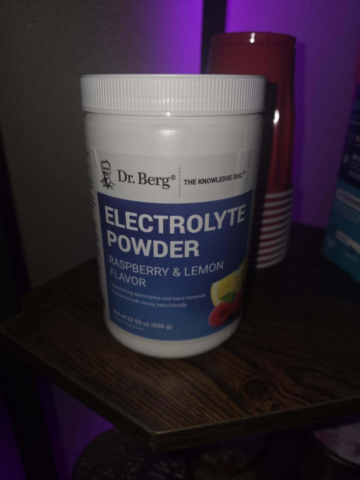 Dr. Berg Zero Sugar Hydration Keto Electrolyte Powder - Enhanced w/ 1000 mg of Potassium & Real Pink Himalayan Salt (NOT Table Salt) - Raspberry & Lemon Flavor Hydration Drink Supplement, 100 Servings customer photo 2