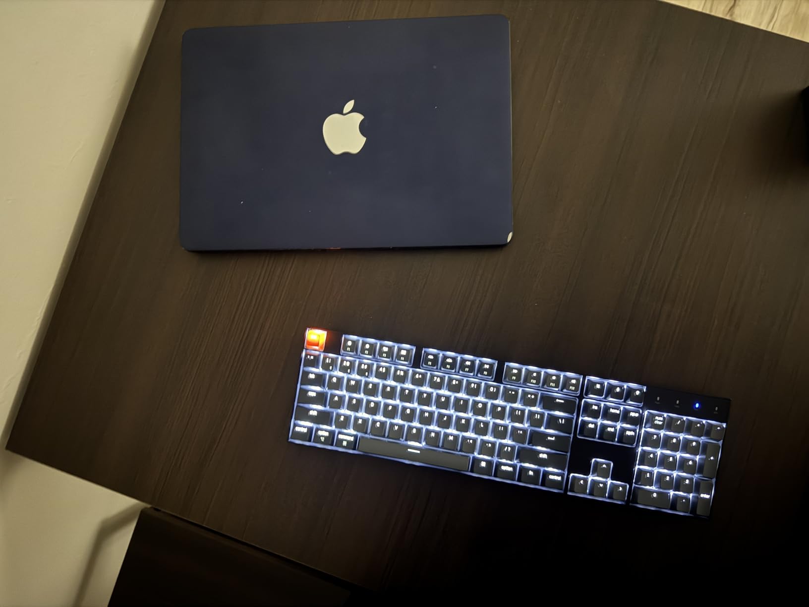 Keychron K10 Full Size 104 Keys Bluetooth Wireless Mechanical Gaming Keyboard for Mac Windows with Keychron Super Brown Switch, Multitasking/White LED Backlight/USB C Wired Computer Keyboard customer photo 1