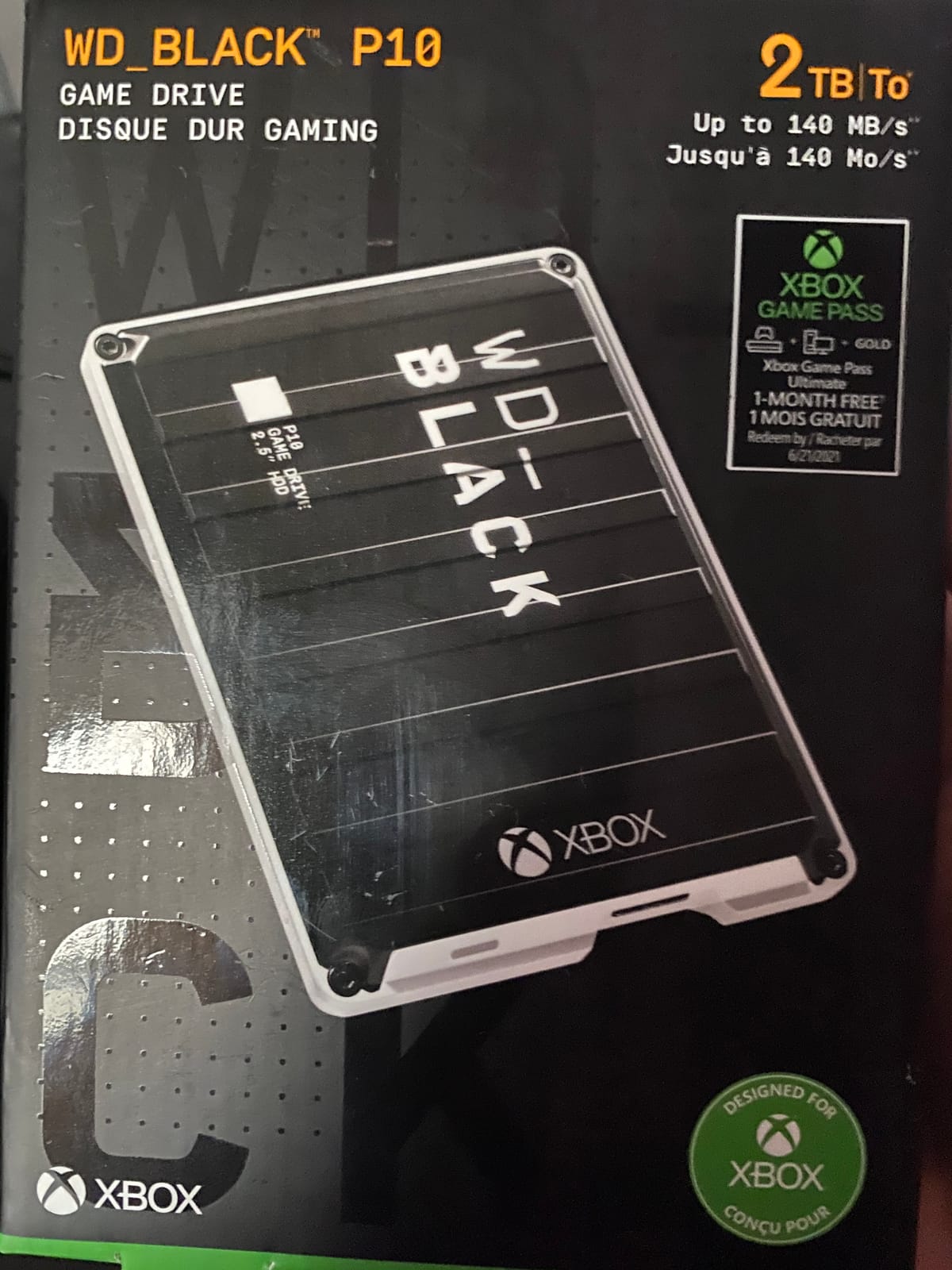 WD_BLACK 4TB P10 Game Drive for Xbox - 1-Month Xbox Game Pass, Portable External Hard Drive for On-The-Go Access To Your Xbox Game library - WDBA5G0040BBK-WESN customer photo 2