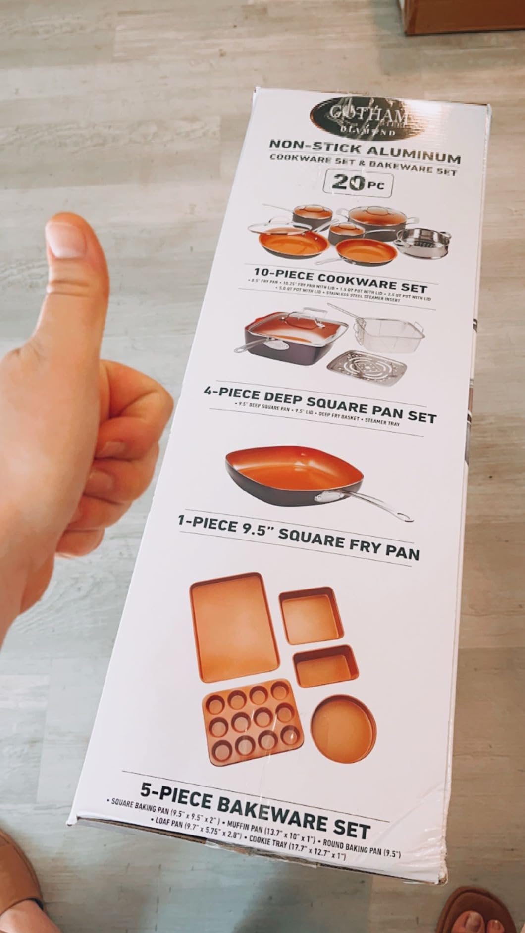 GOTHAM STEEL 12 Pc Ceramic Cookware Set, Diamond & Titanium Reinforced customer photo 2