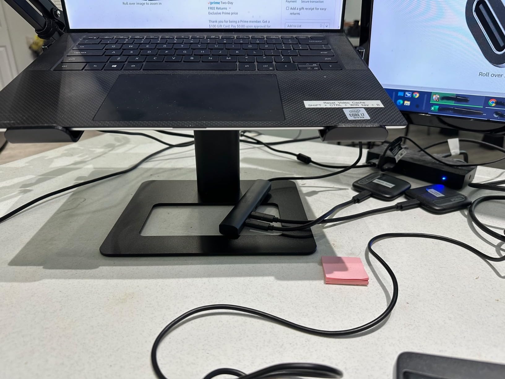 SOUNDANCE Adjustable Laptop Stand for Desk, Computer Stand, Ergonomic Laptop Riser Holder Compatible with 10 to 17.3 Inches Notebook PC Computer, Aluminum Silver customer photo 2