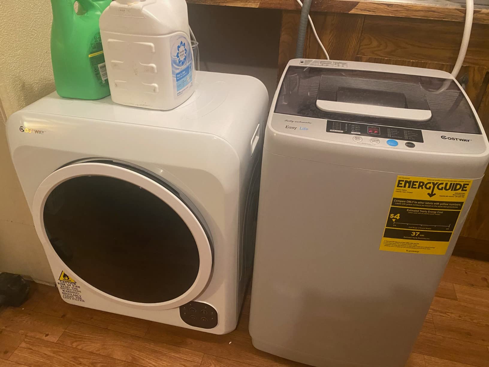 Giantex Full Automatic Washing Machine, 2 in 1 Portable Laundry Washer, 8.8lbs Washer and Spinner Combo, 1.04 cu.ft 10 Programs Built-in Drain Pump, Energy Saving Top Load for Apartment Dorm customer photo 2