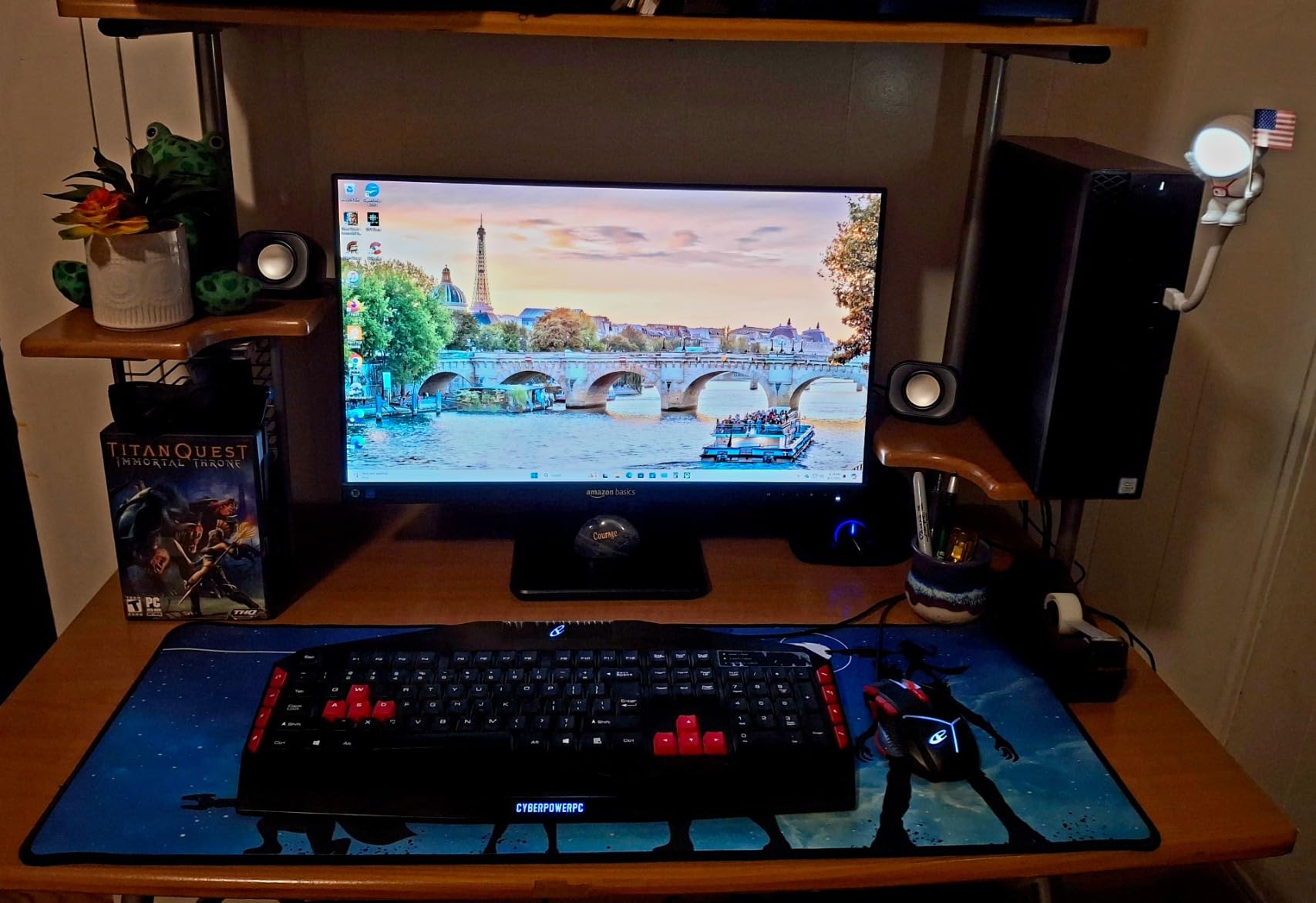 Amazon Basics 24-inch Full HD IPS Monitor, 75 Hz, 1080P, HDMI, Display Port and VGA Input, Adjustable Stand, VESA Compatible, Built-in Speakers for Office and Home, Black customer photo 1