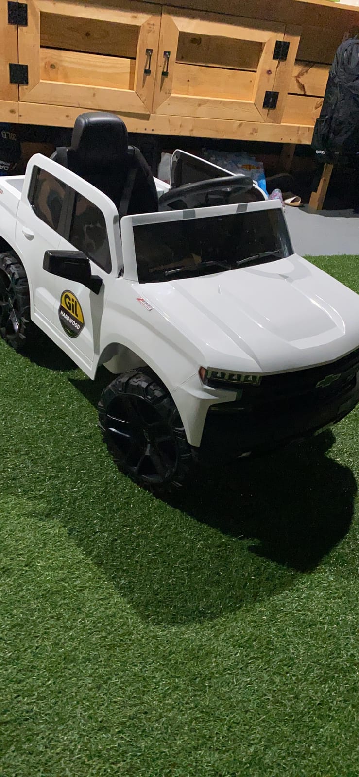 12V Electric Car for Kids,Licensed Chevy Silverado Truck Kids Ride On Car with Remote Control Battery Powered Electric Vehicle Toy Car, 4-Wheeler Suspension, Music& Lights, 3 Speeds(Black) customer photo 1