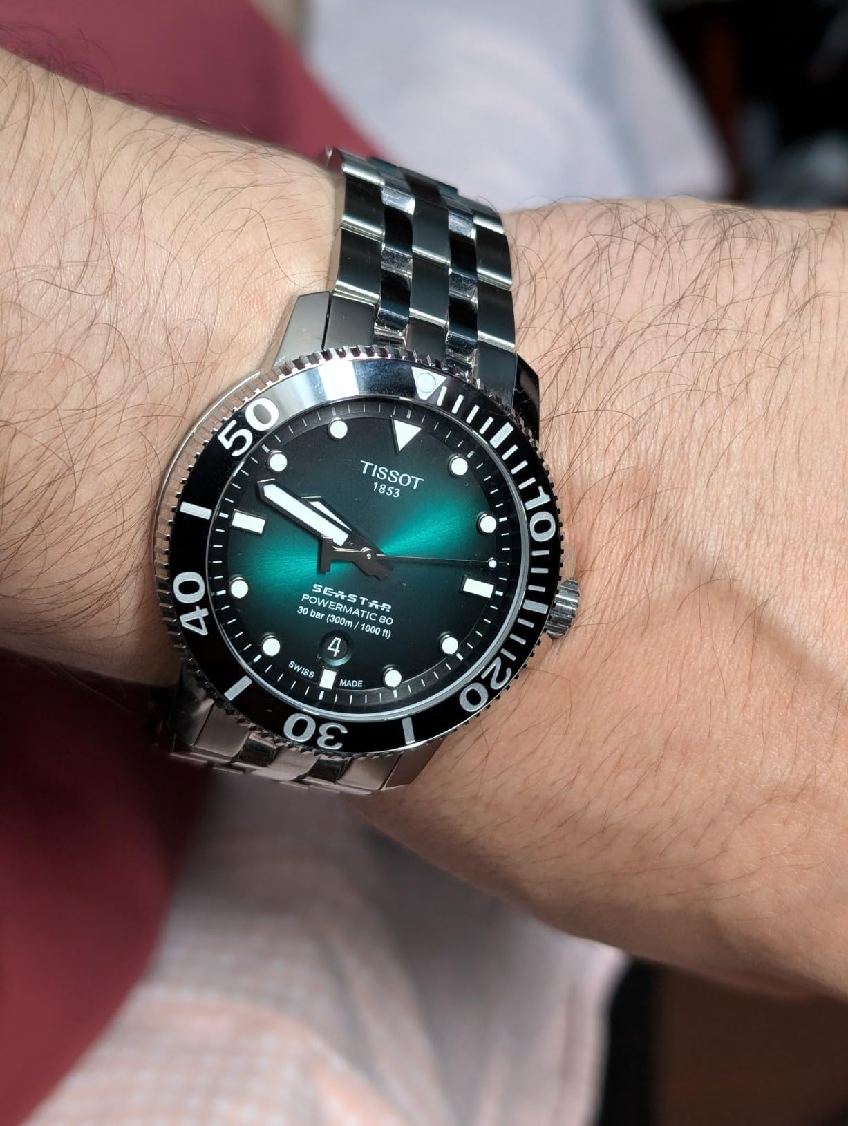 Tissot Seastar 1000, Swiss Automatic, 43mm, Green Gradient, Men’s Watch customer photo 1