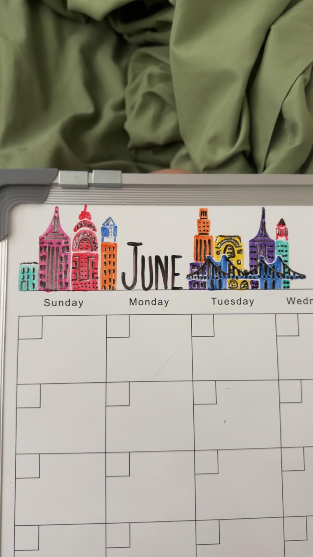 Weekly Calendar Whiteboard for Wall, Dry Erase Board, Magnetic White Board customer photo 2