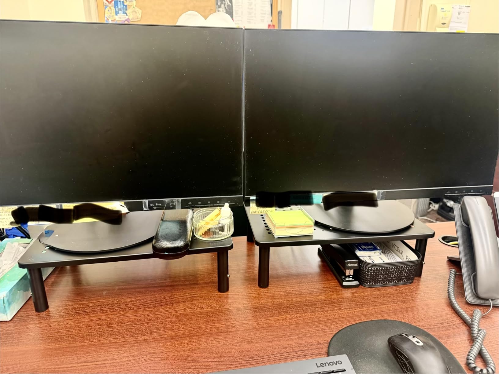 WALI Computer Monitor Stand for Desk, Adjustable Laptop Riser, up to 44 lbs customer photo 1