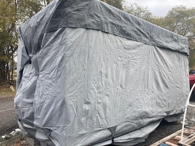 GEARFLAG Travel Trailer Cover for Motorhome Multi-Layers fits 26' - 28' with Reinforced Windproof Side-Straps Anti-UV Water-Resistance Heavy Duty (Fits 26' - 28') - Ideal for rv & Trailer Covers customer photo 1