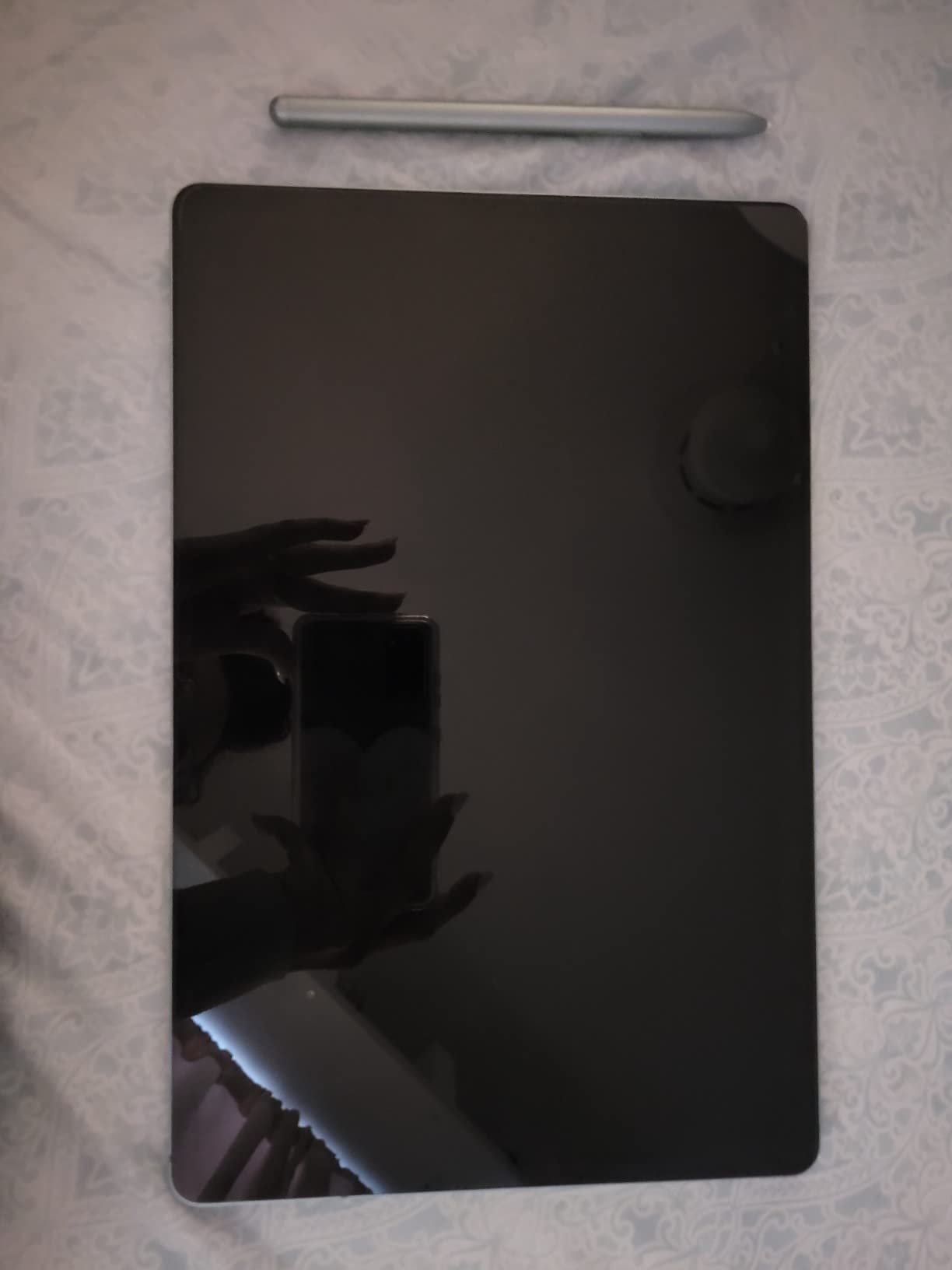 SAMSUNG Galaxy Tab S7 FE 12.4” 64GB WiFi Android Tablet, Large Screen, S Pen Included, Multi Device Connectivity, Long Lasting Battery, US Version, 2021, Mystic Black customer photo 1