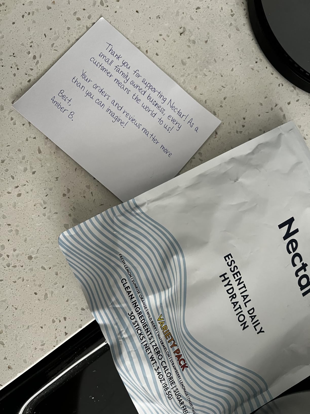 Nectar Hydration Packets - Electrolytes Powder Packets - Sugar Free & 0 Calorie - Organic Fruit Liquid Daily IV Electrolytes Powder for Dehydration Relief and Rehydration (Variety 30 Pack) customer photo 1