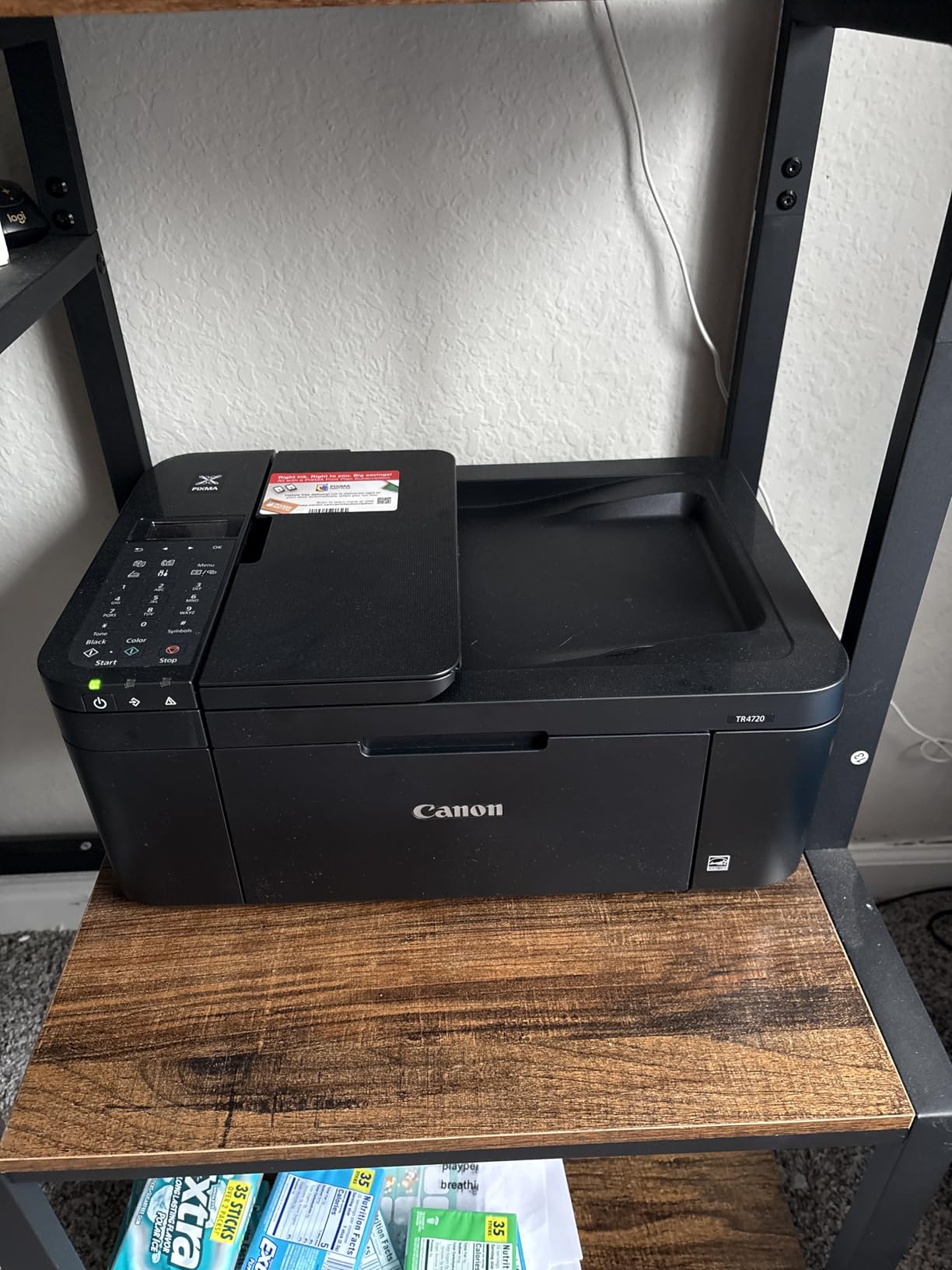 Canon PIXMA TR4720 All-in-One Wireless Printer, Home Use with Auto Document Feeder, Mobile Printing and Built-in Fax, Black customer photo 1