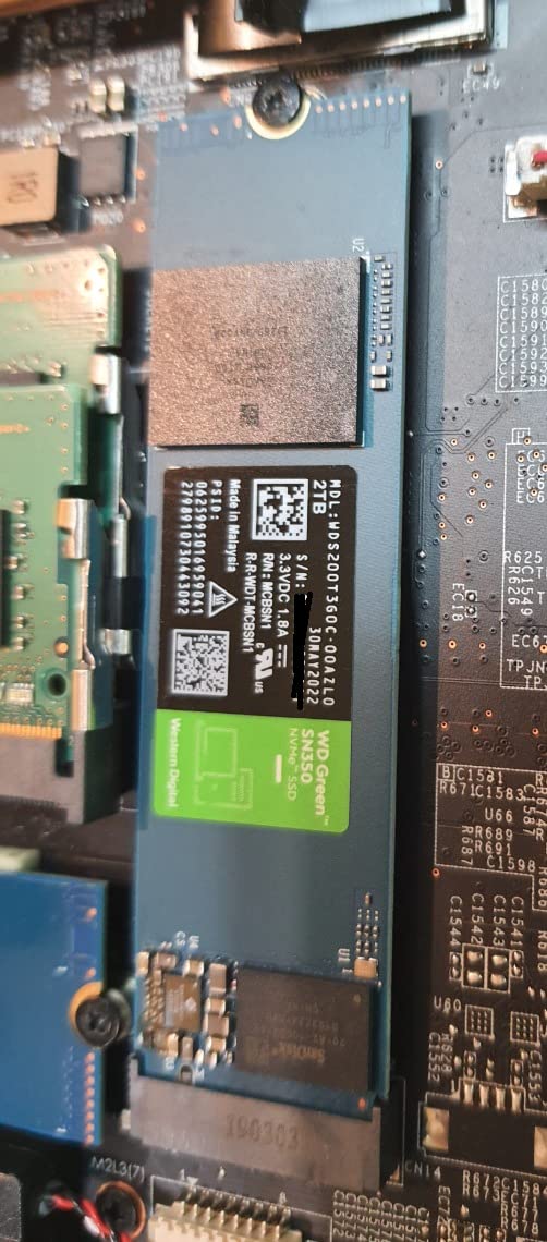 Western Digital 2TB WD Green SN350 NVMe Internal SSD Solid State Drive - Gen3 PCIe, QLC, M.2 2280, Up to 3,200 MB/s - WDS200T3G0C customer photo 2