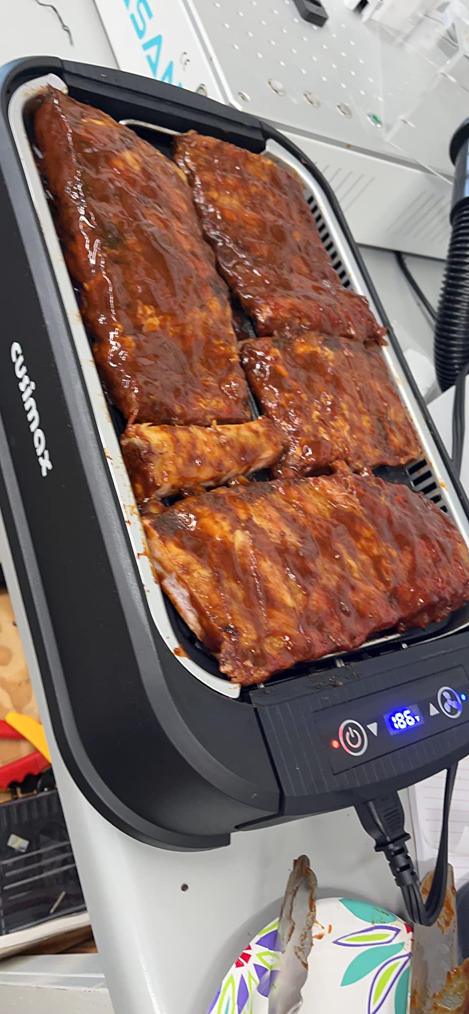 Smokeless Grill Indoor, CUSIMAX Electric Grill, 1500W Indoor Grill, Black customer photo 2