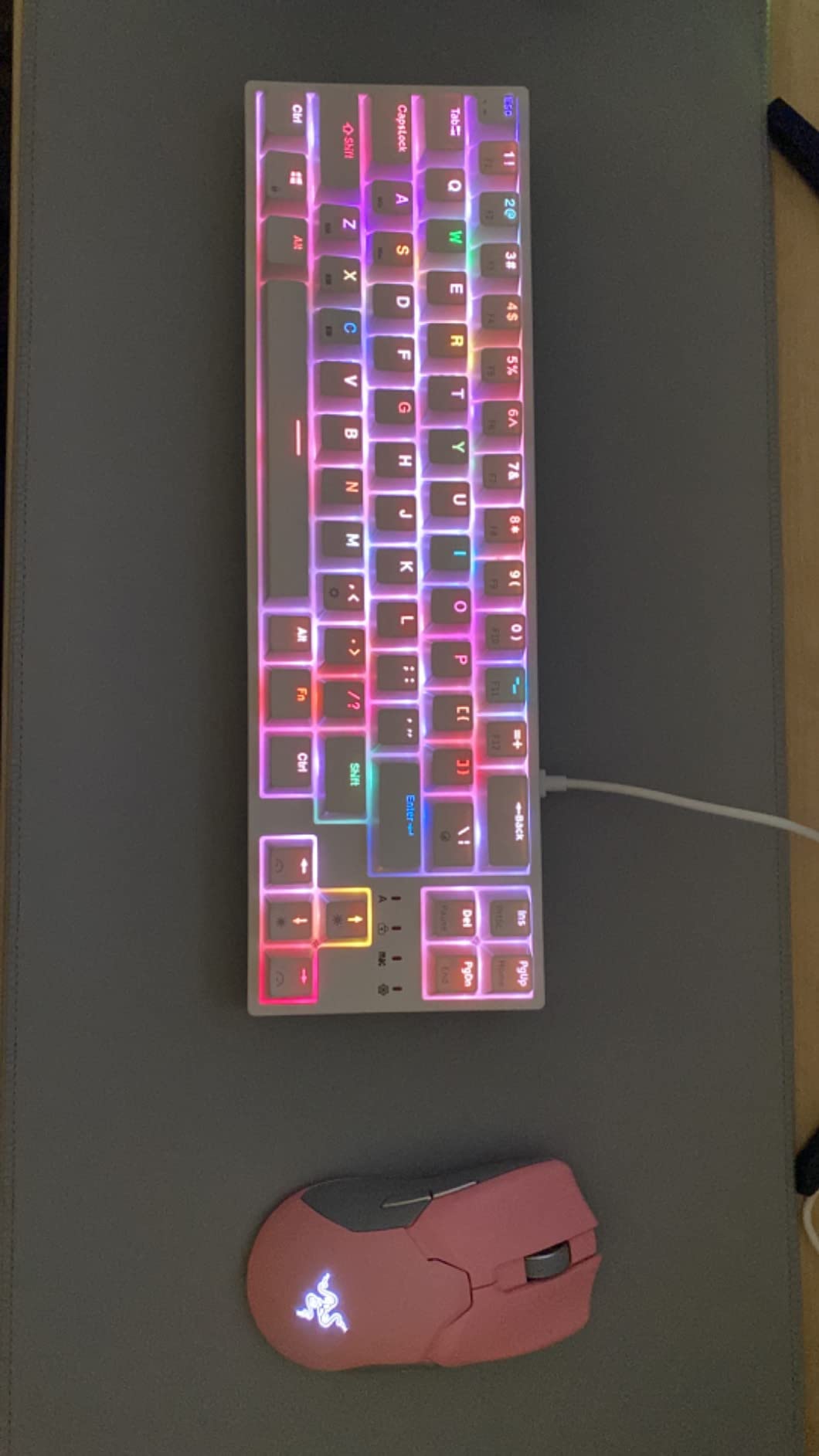 LTC NB681 Nimbleback Wired 65% Mechanical Keyboard, RGB Backlit Ultra-Compact 68 Keys Gaming Keyboard with Hot-Swappable Switch and Stand-Alone Arrow/Control Keys (Hot Swappable Red Switch, Black) customer photo 1