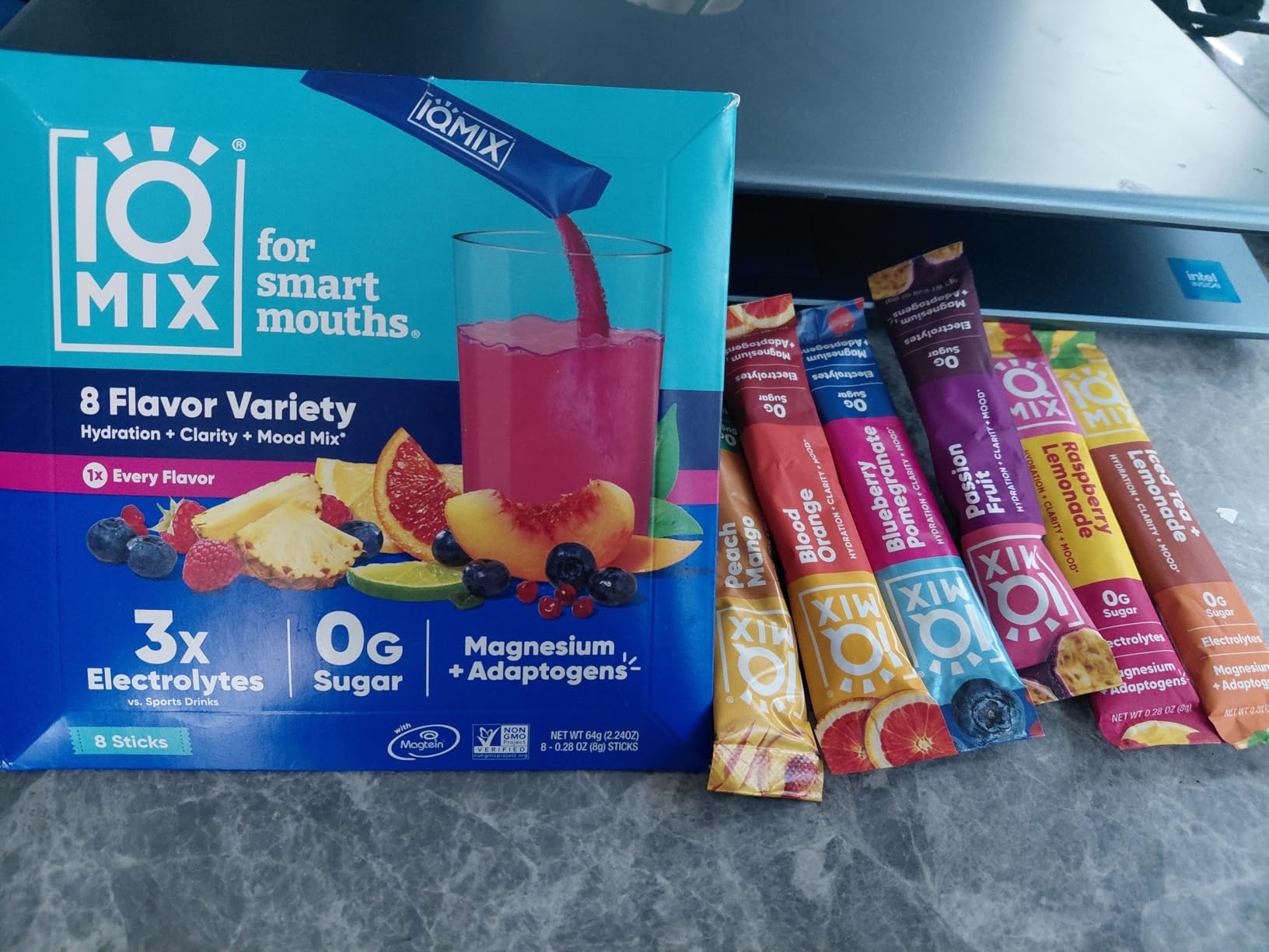 IQMIX Hydration Electrolytes Powder Packets, Sampler 8-Count customer photo 2