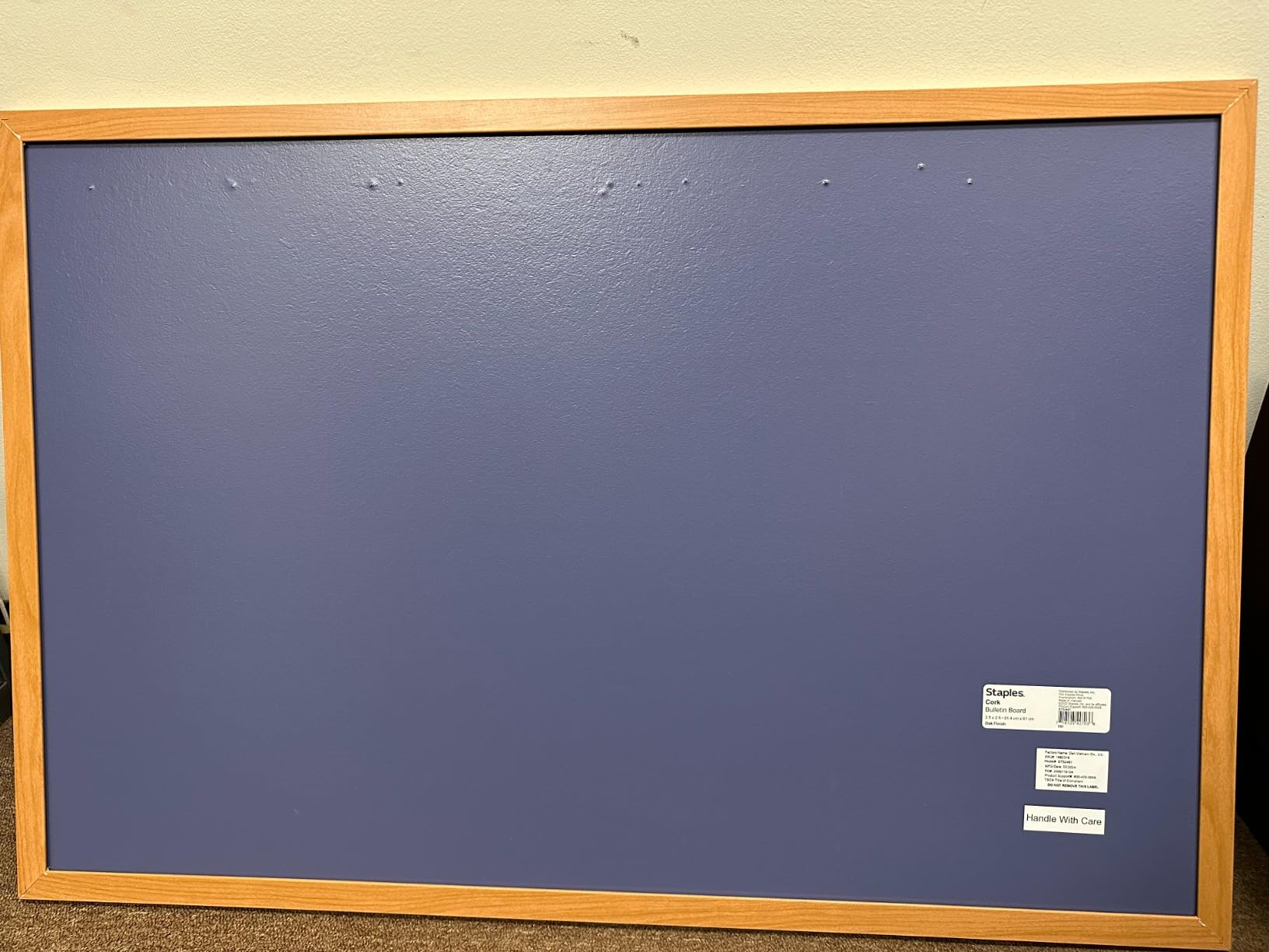 Staples Standard Cork Bulletin Board, Oak Finish Frame, 4x3 Ft customer photo 2