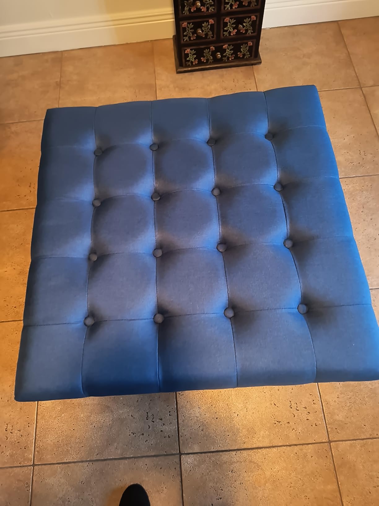 Tbfit 30 Inch Large Square Ottoman with Storage, Coffee Table,Dark Gray customer photo 2