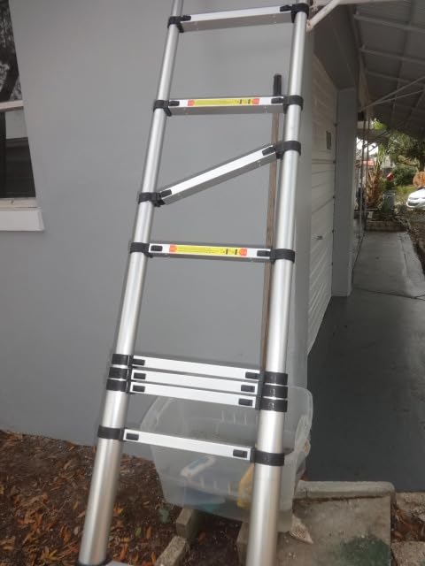 Telescoping Extension Ladder 14.5 FT, Folding Aluminum Ladders customer photo 1