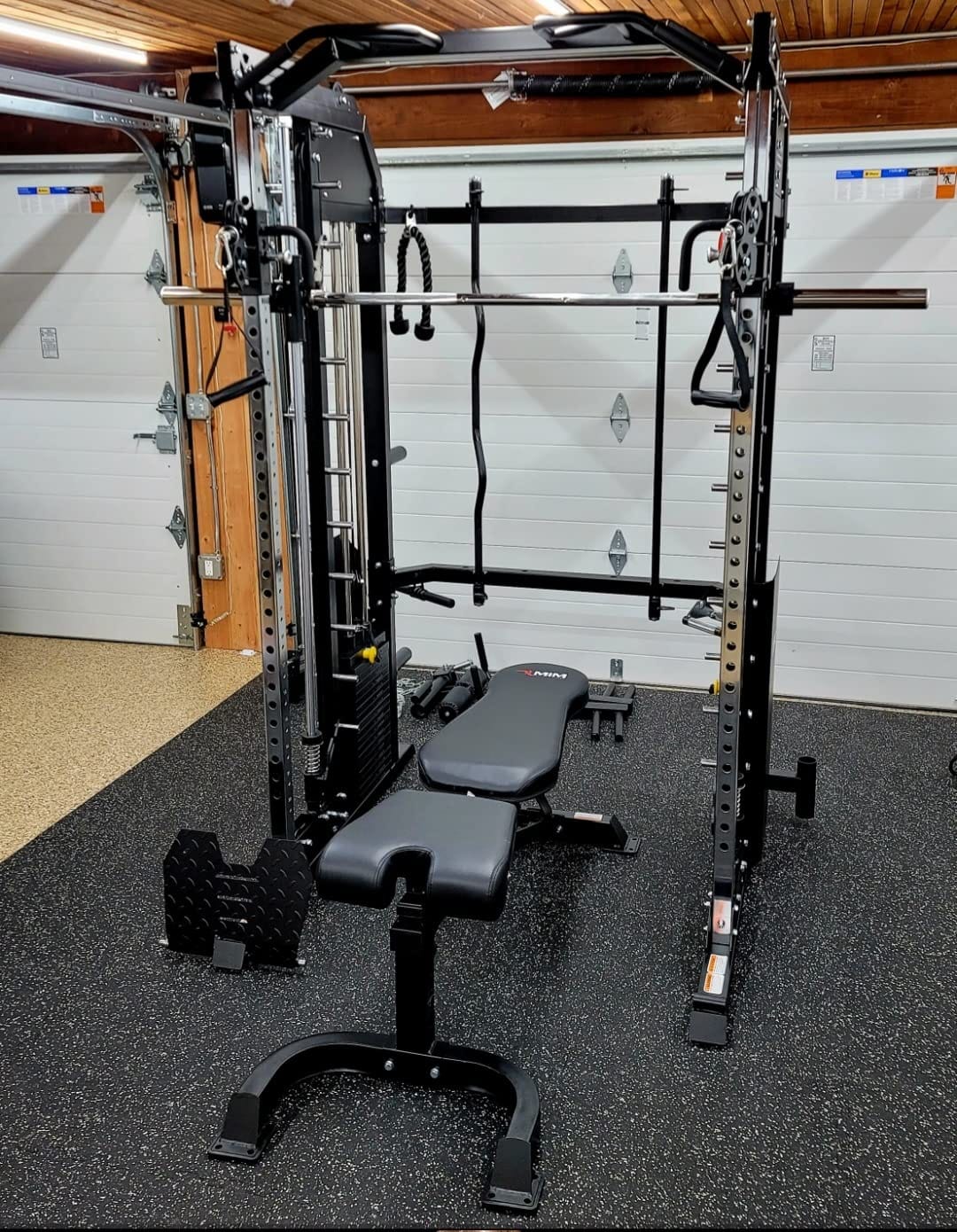 MiM USA Hercules EX Commercial All in One Gym Machine 400 lb Weight Stack Adj Bench Leg Press Jammer Arms Leg Extension Arm Curl LAT Seat 24 Attachments customer photo 1