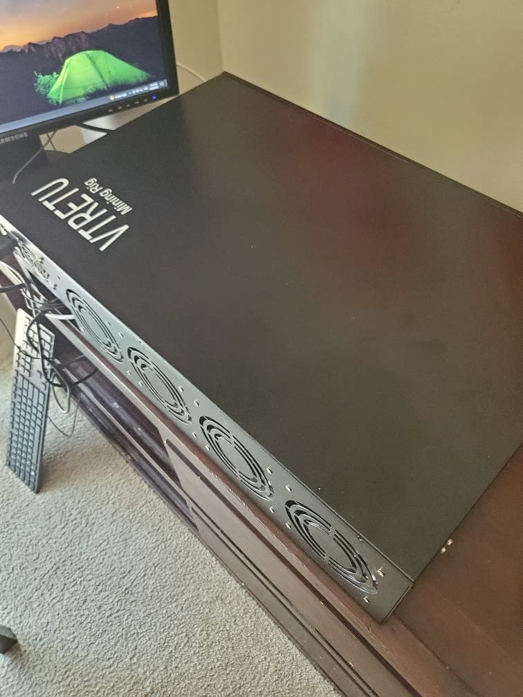 8GPU Mining Rig Complete Crypto Miner with Windows10,Including 8GPU Mining Motherboard 2000W Power Supply,CPU,SSD,4G RAM, 8 GPU Mining Case for ETC/LTC/XHV/Monero/Ravencoin(Without GPU) customer photo 1